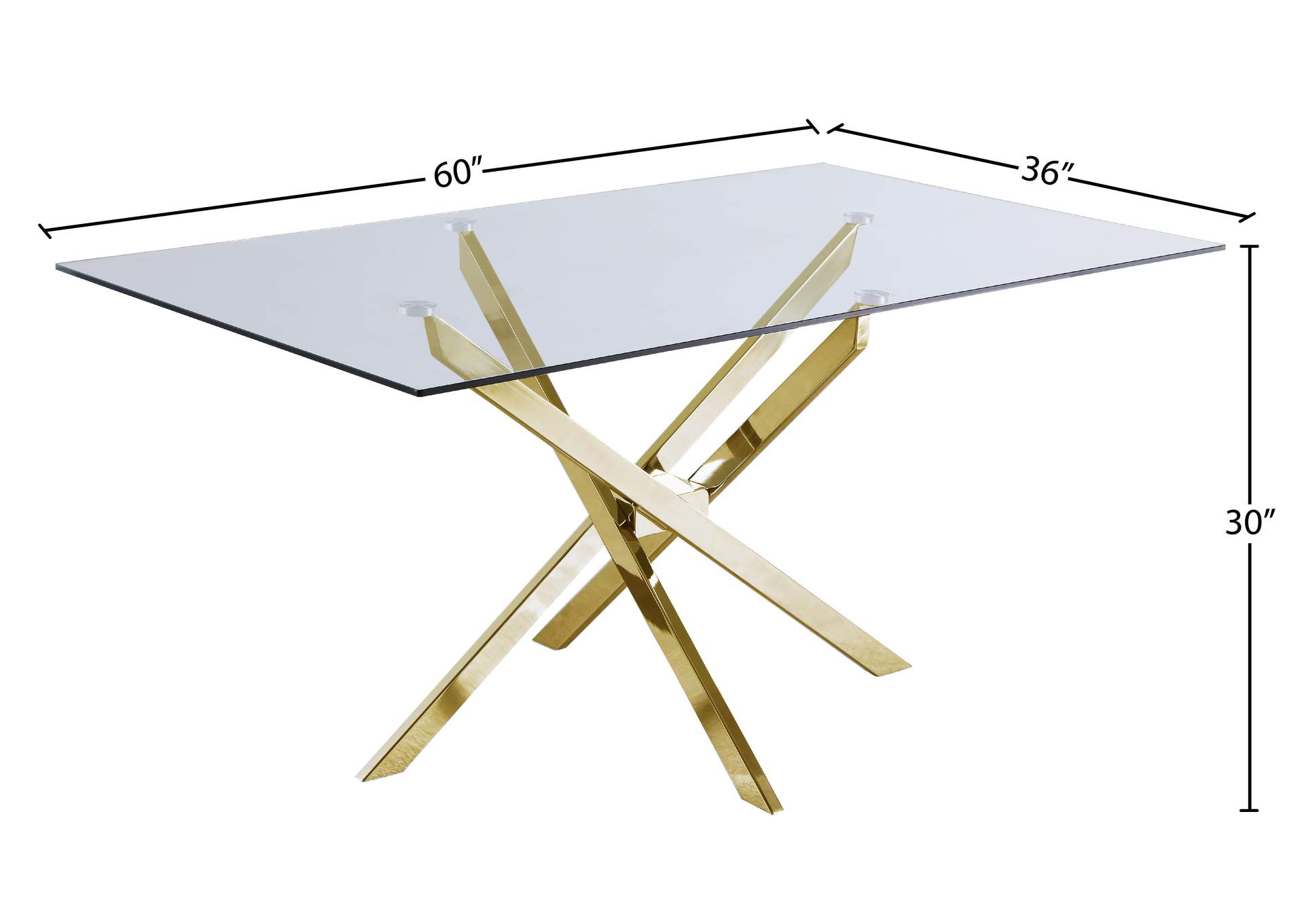Xander Gold Dining Table image 7