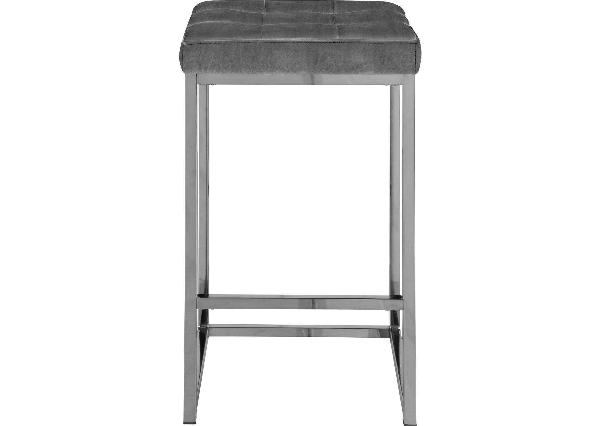 Nicola Grey Velvet Stool