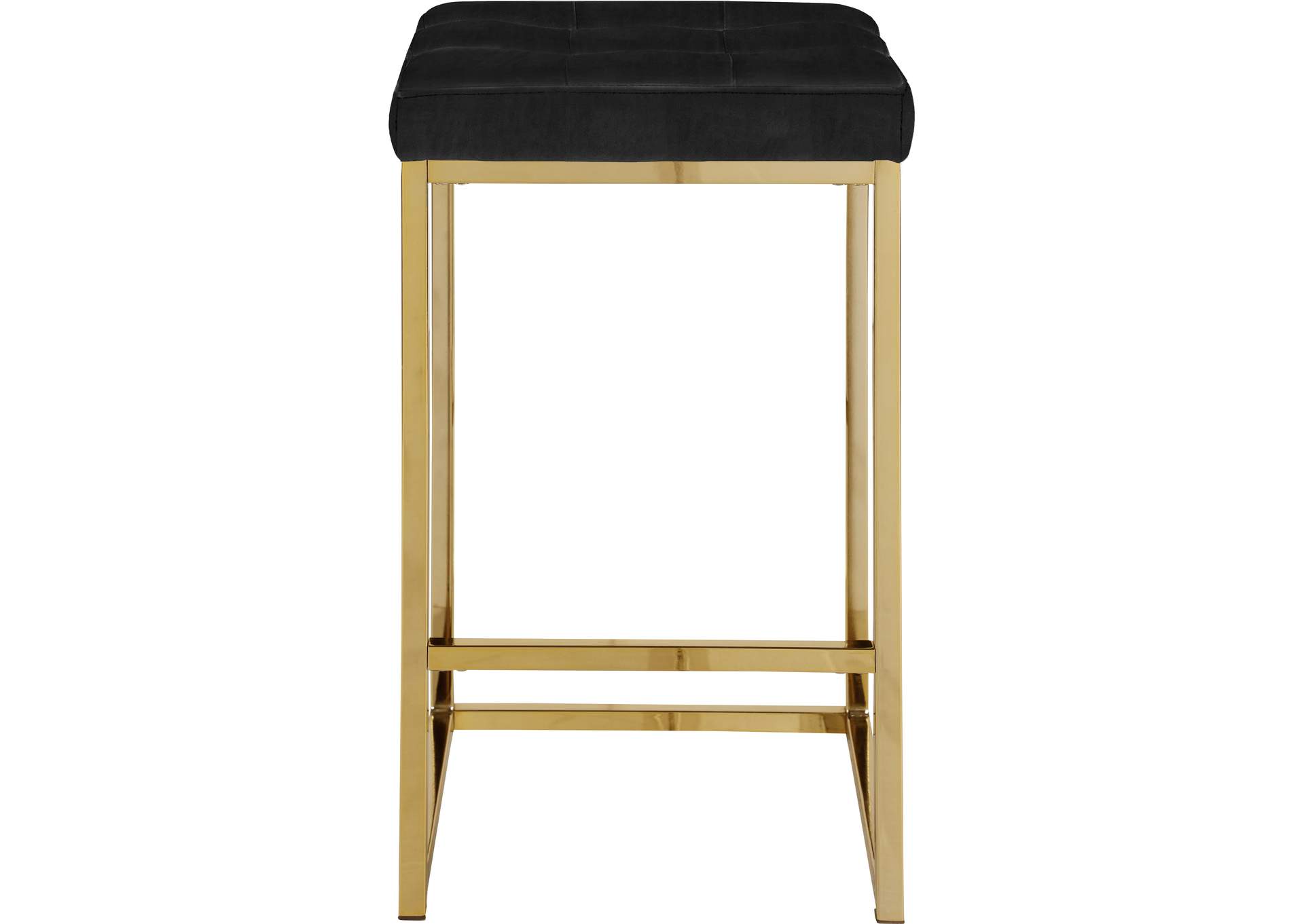 Nicola Black Velvet Stool