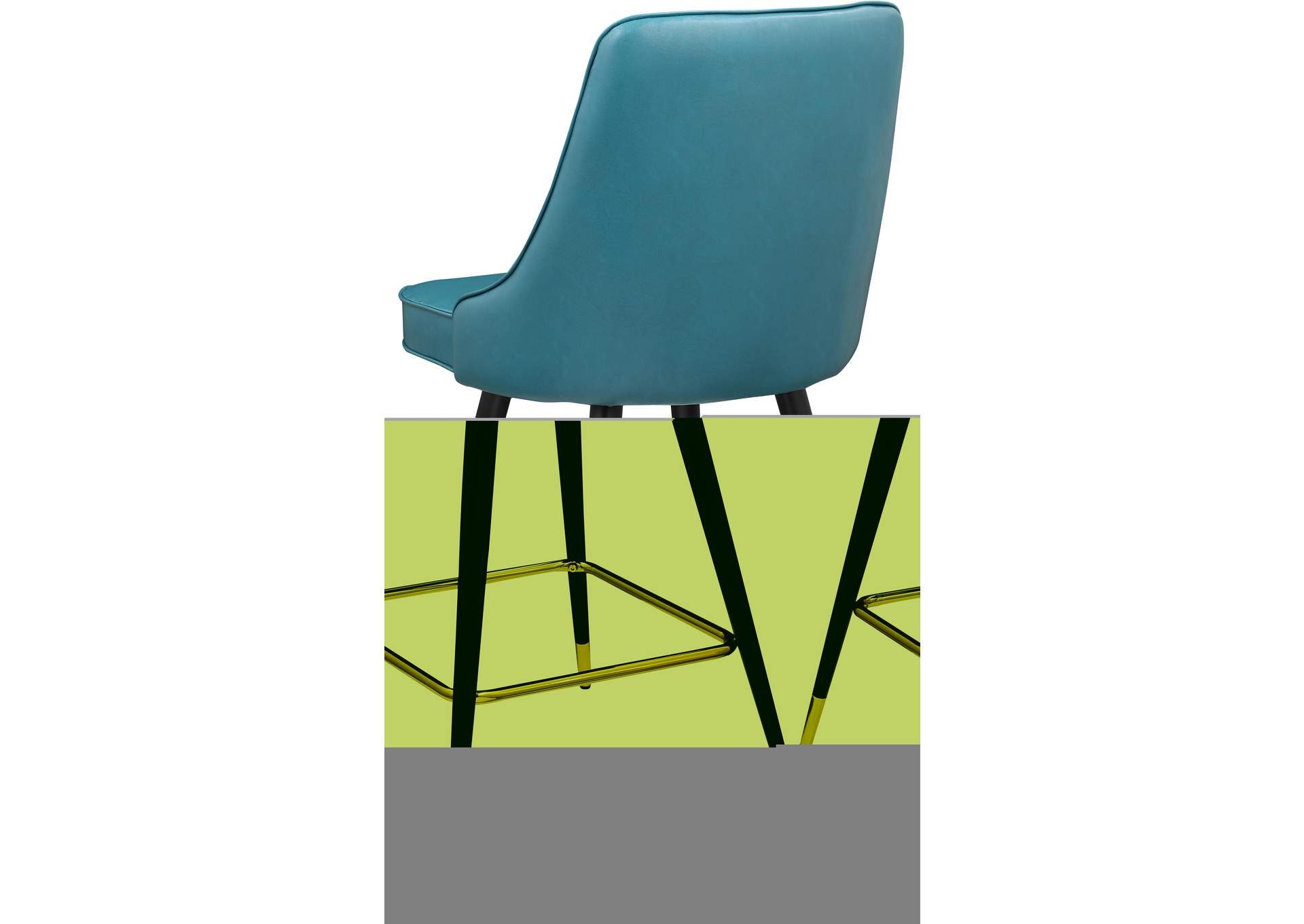 Portnoy Teal Vegan Leather Counter - Bar Stool