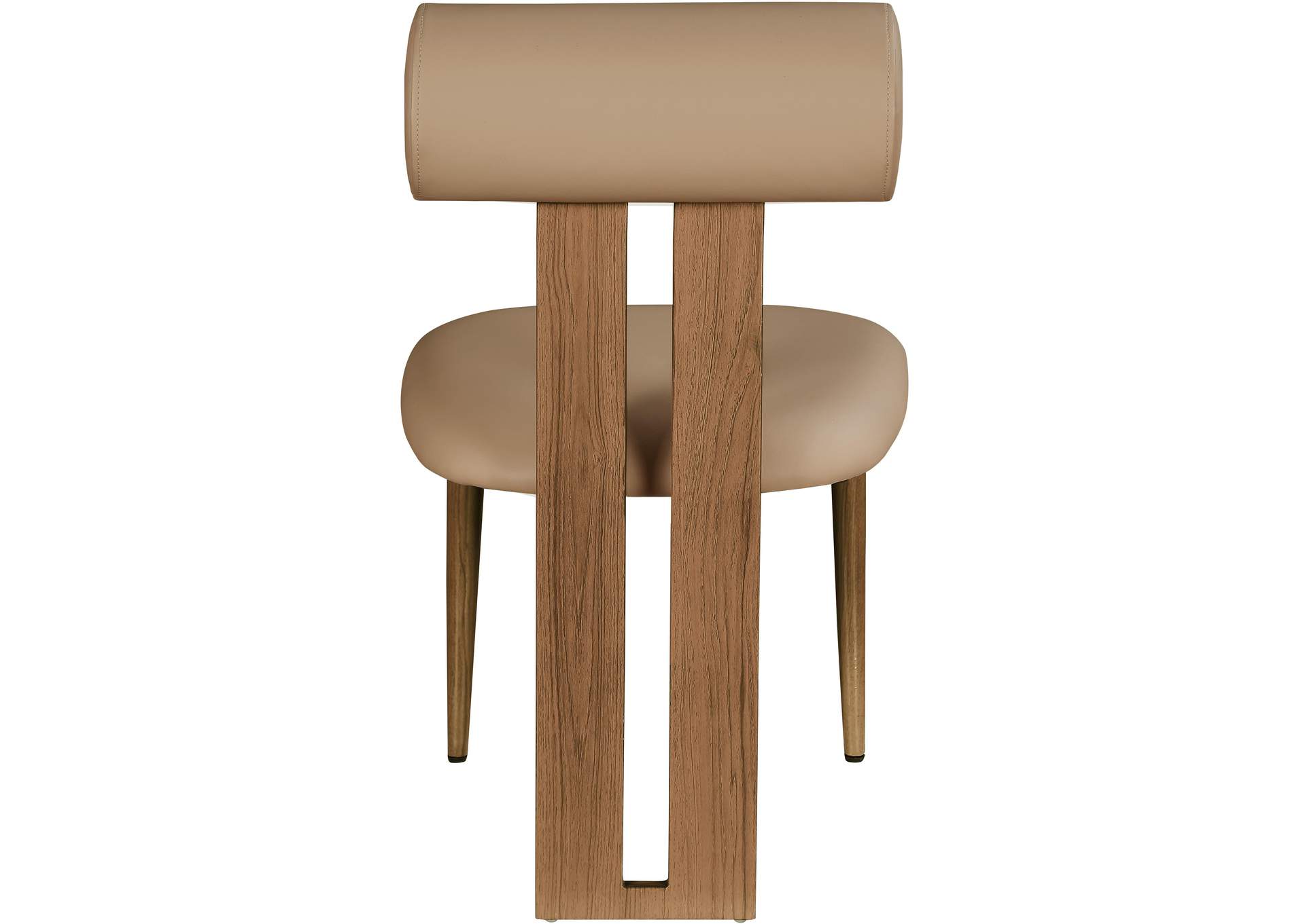 Dario Tan Faux Leather Dining Chair Set of 2