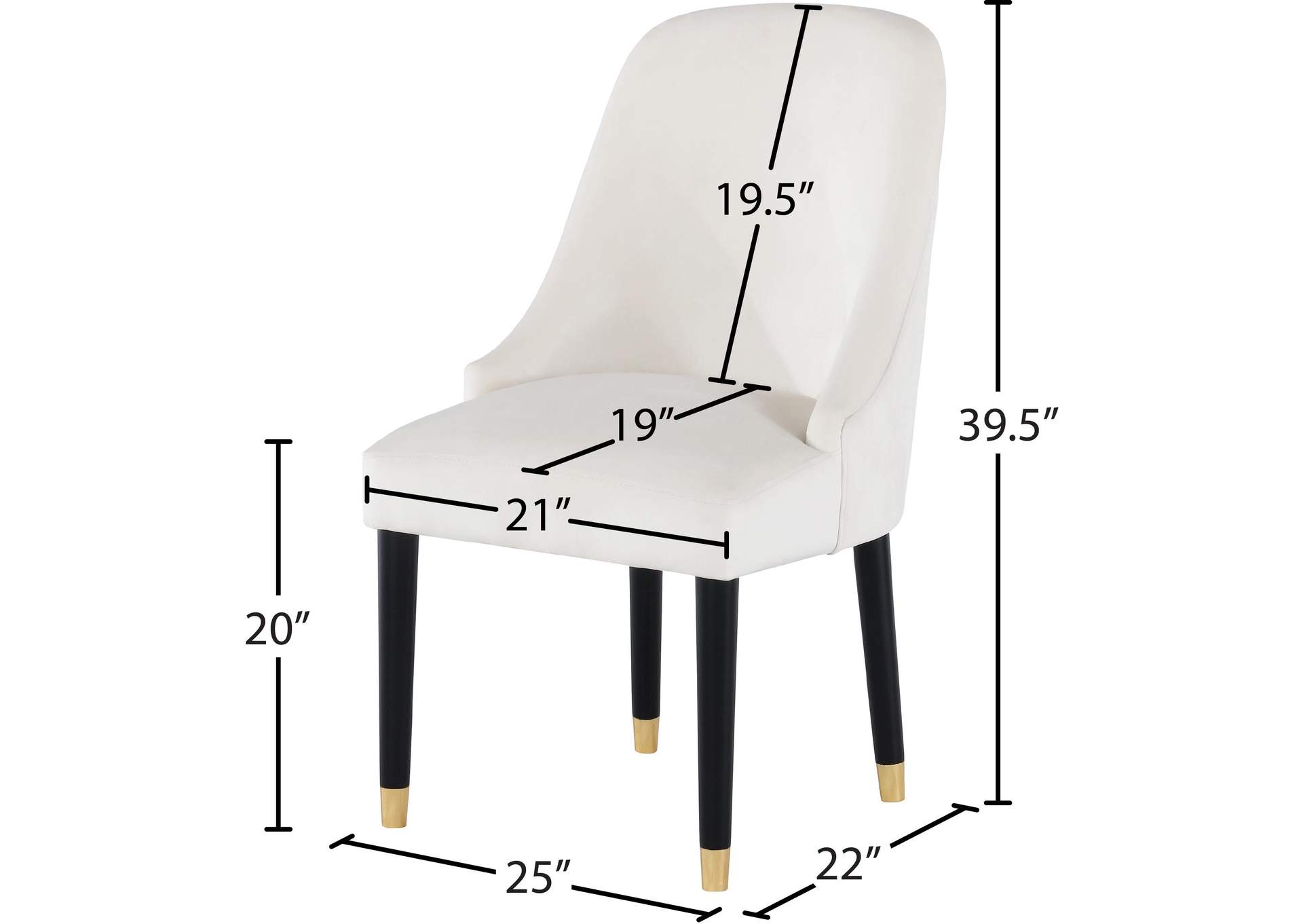 Omni Cream Velvet Dining Chair