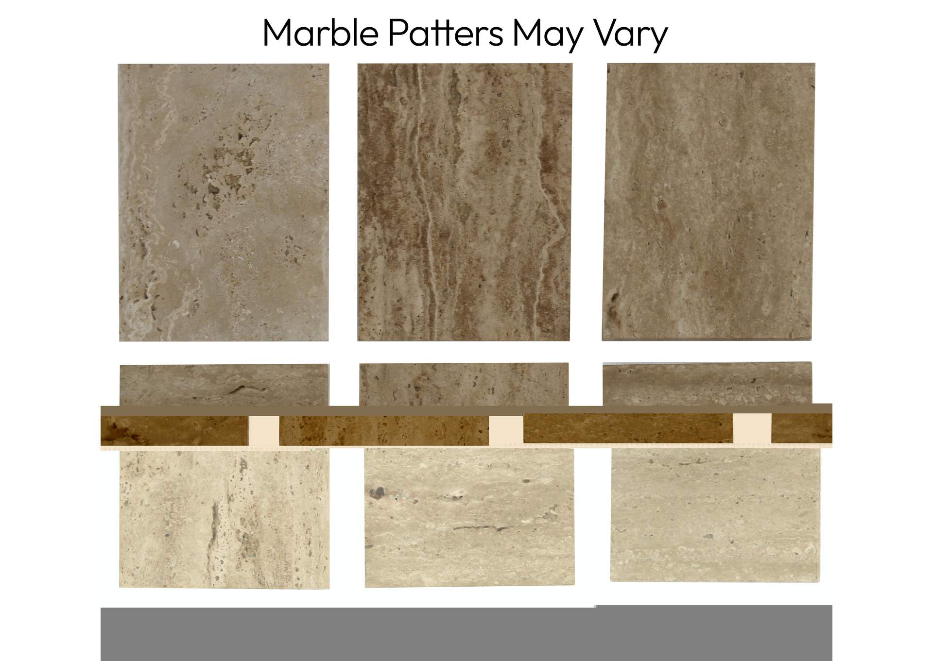 Messina Beige Travertine Dining Table (3 Boxes)