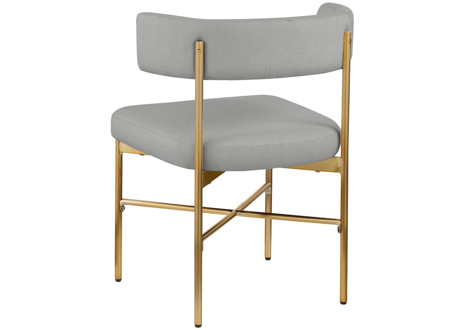Rivage Light Grey Durable Linen Textured Fabric Dining Chair