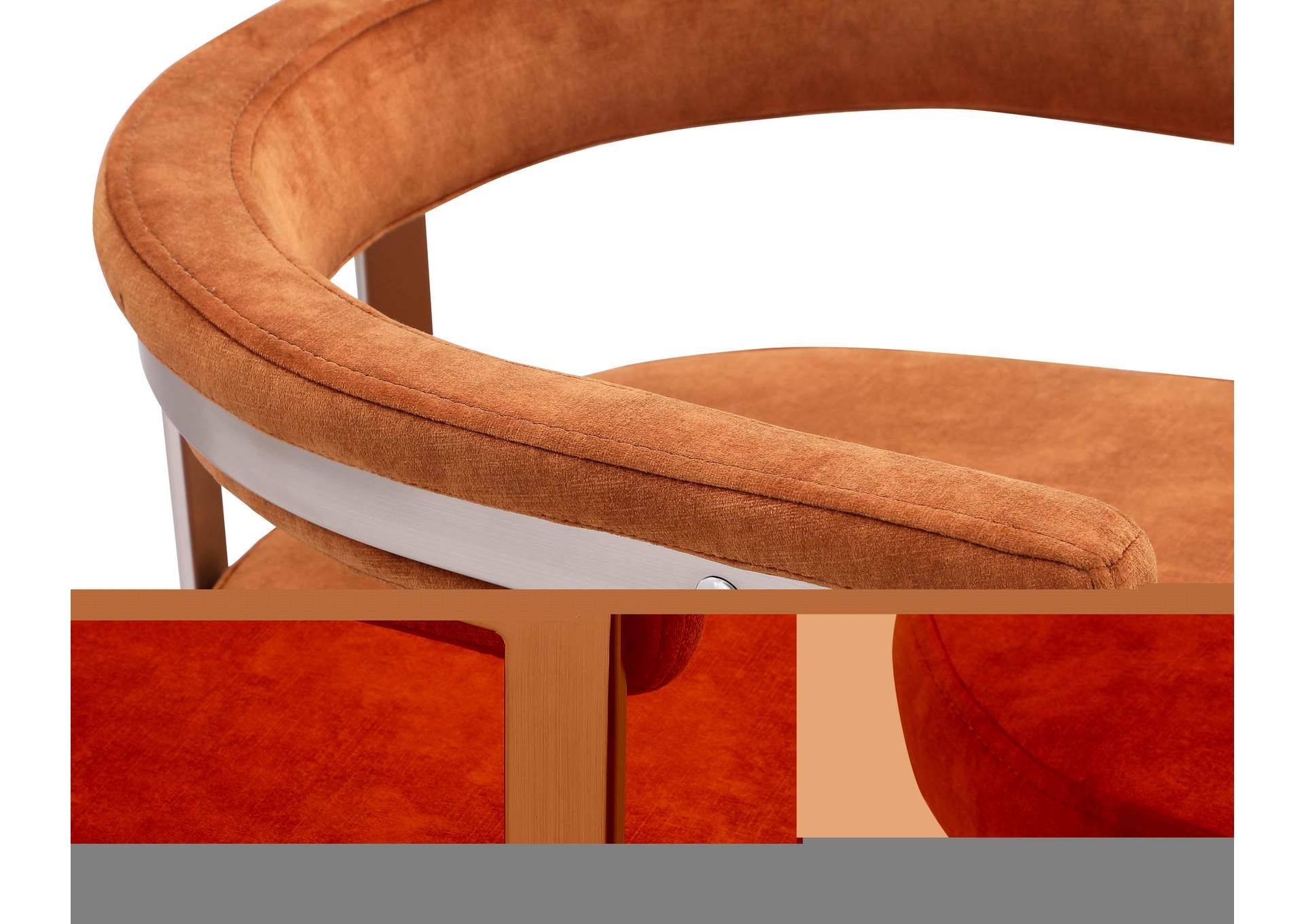 Marcello Cognac Velvet Dining Chair