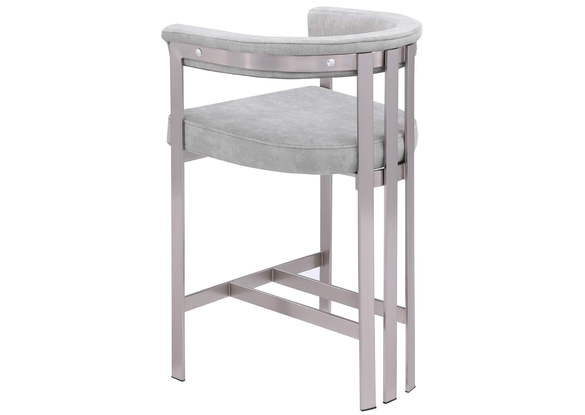 Marcello Grey Velvet Counter Stool