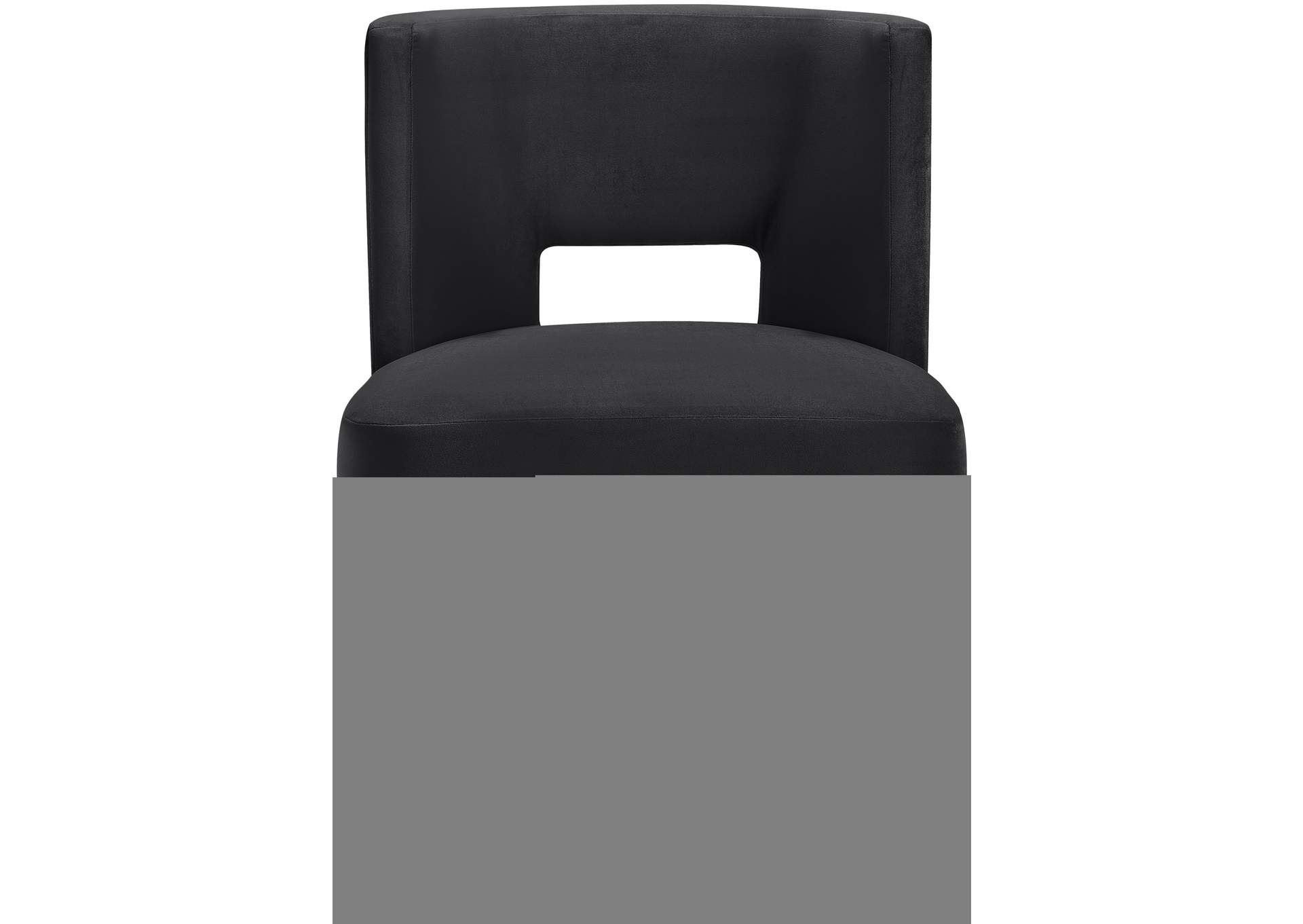 Zuno Black Velvet Performance Fabric Upholstered Dining Chair image 4