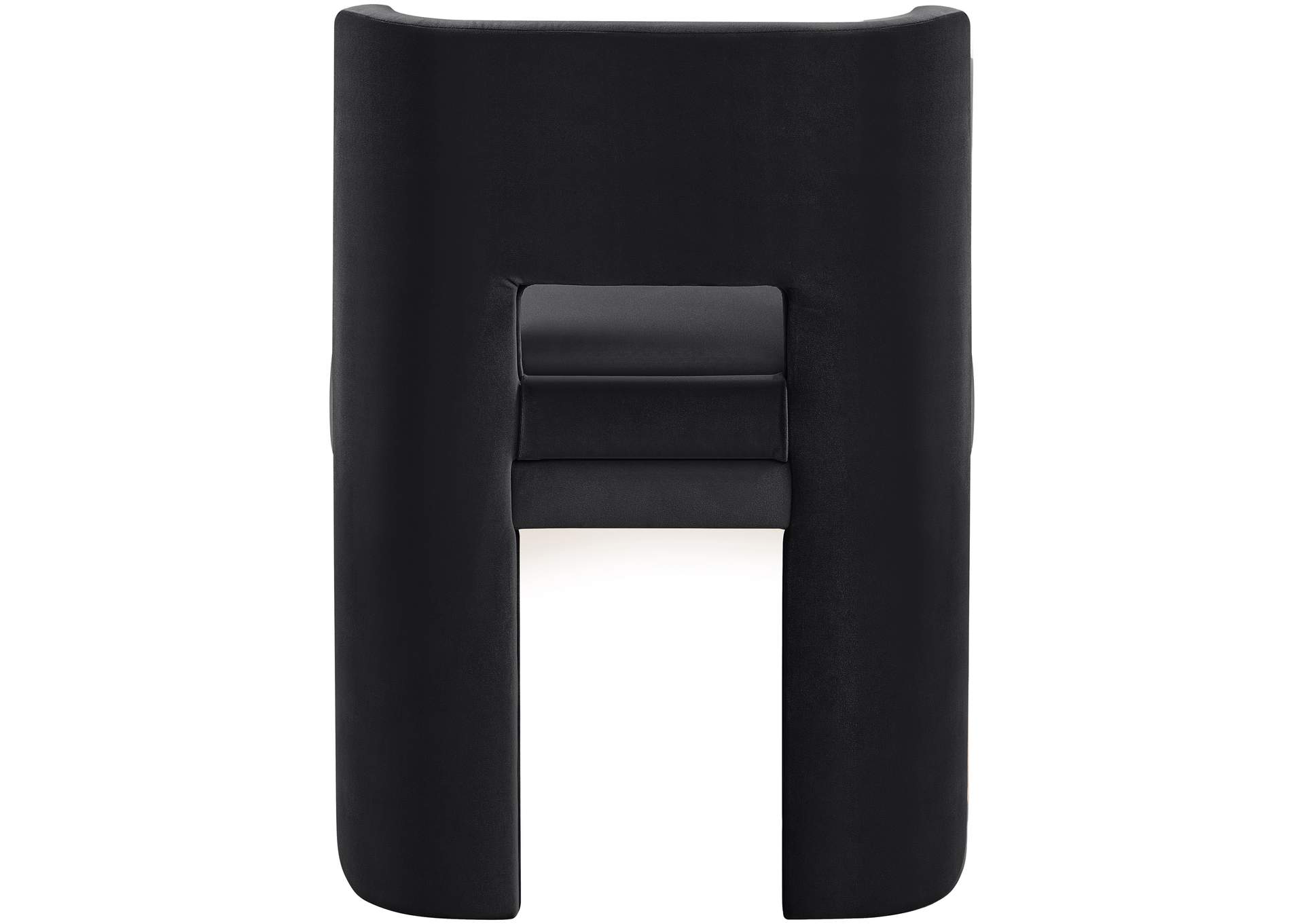 Zuno Black Velvet Performance Fabric Upholstered Dining Chair image 6