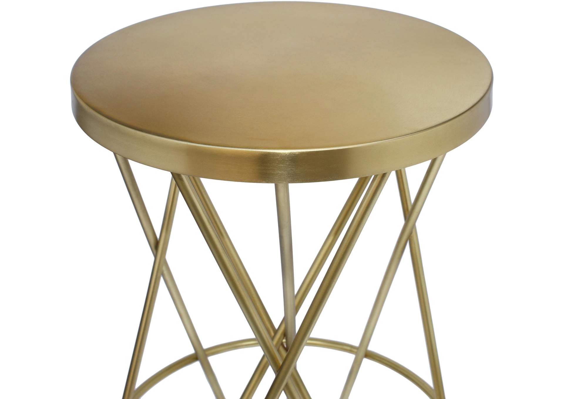 Mercury Gold Iron Bar Stool