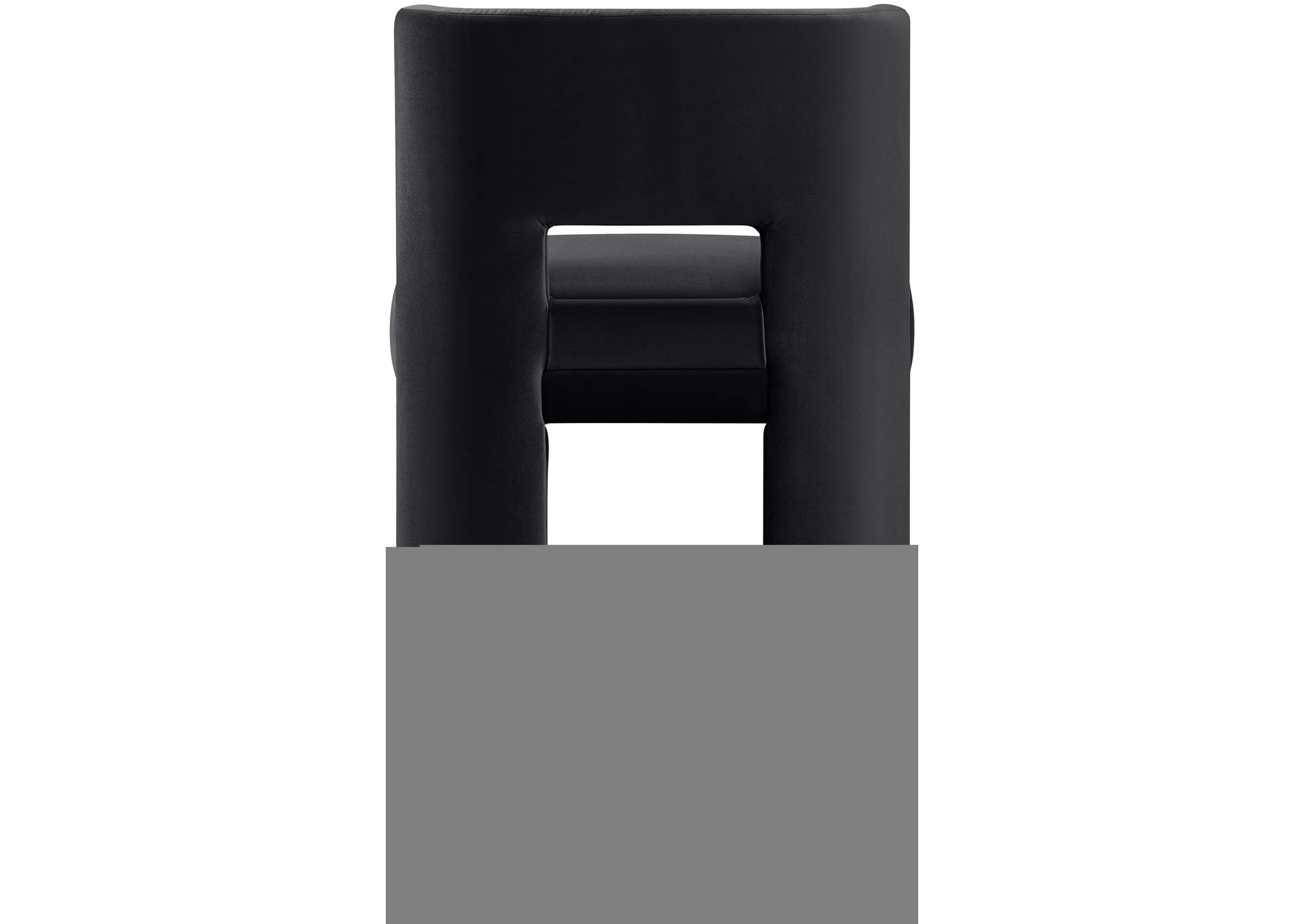 Zuno Black Velvet Performance Fabric Upholstered Counter Stool image 6