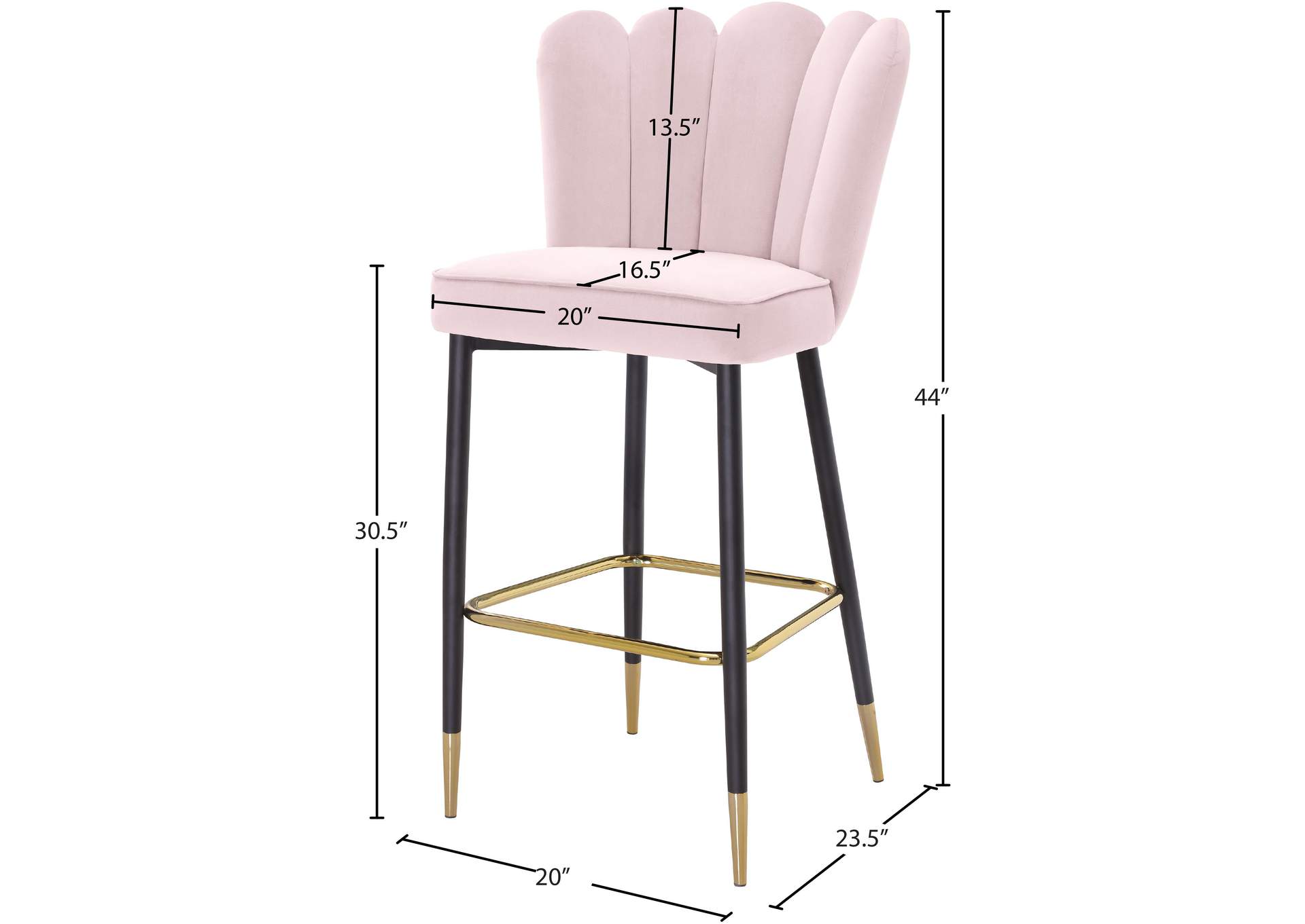 Lily Pink Velvet Stool image 9