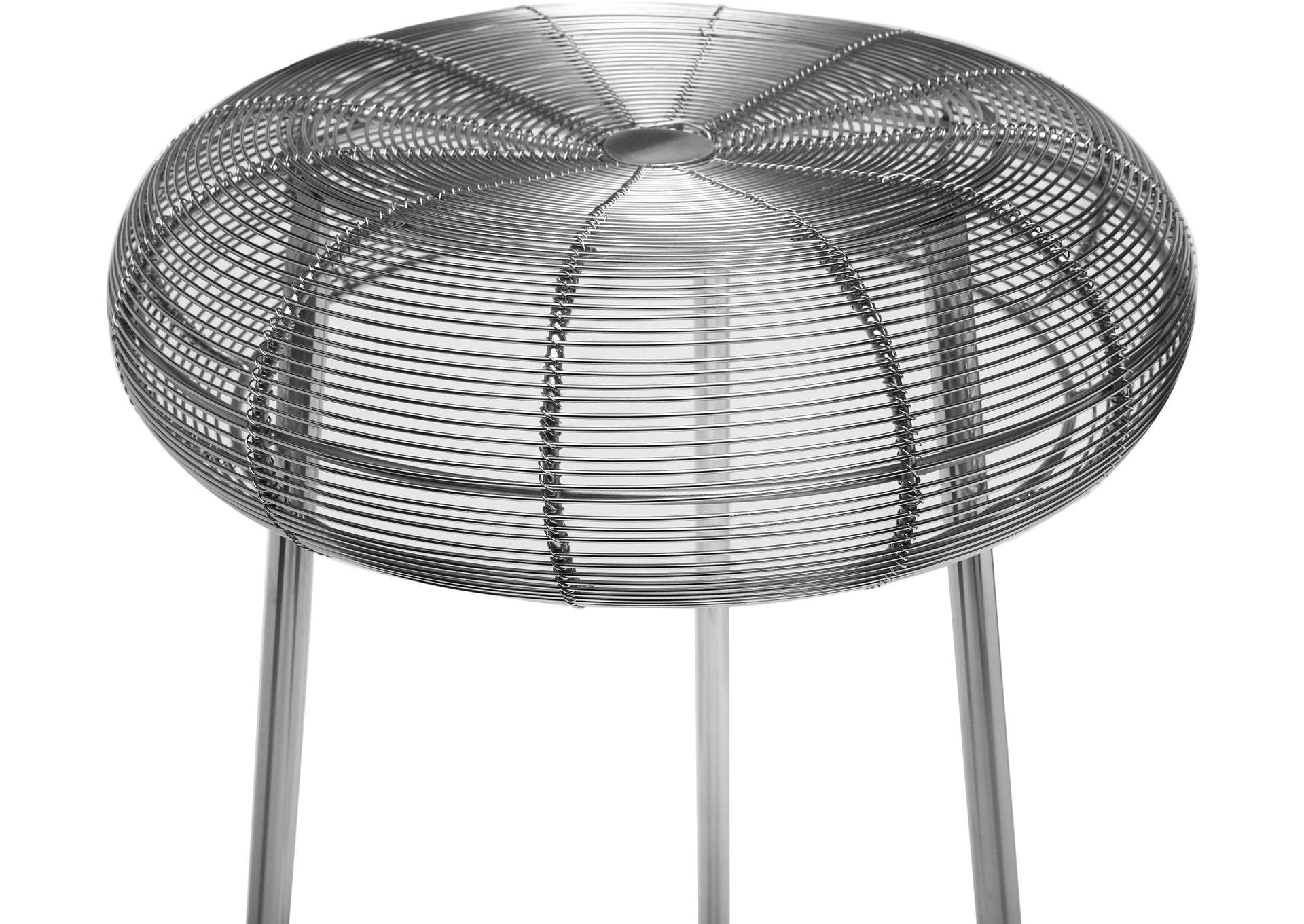 Tuscany Silver Metal Counter Stool