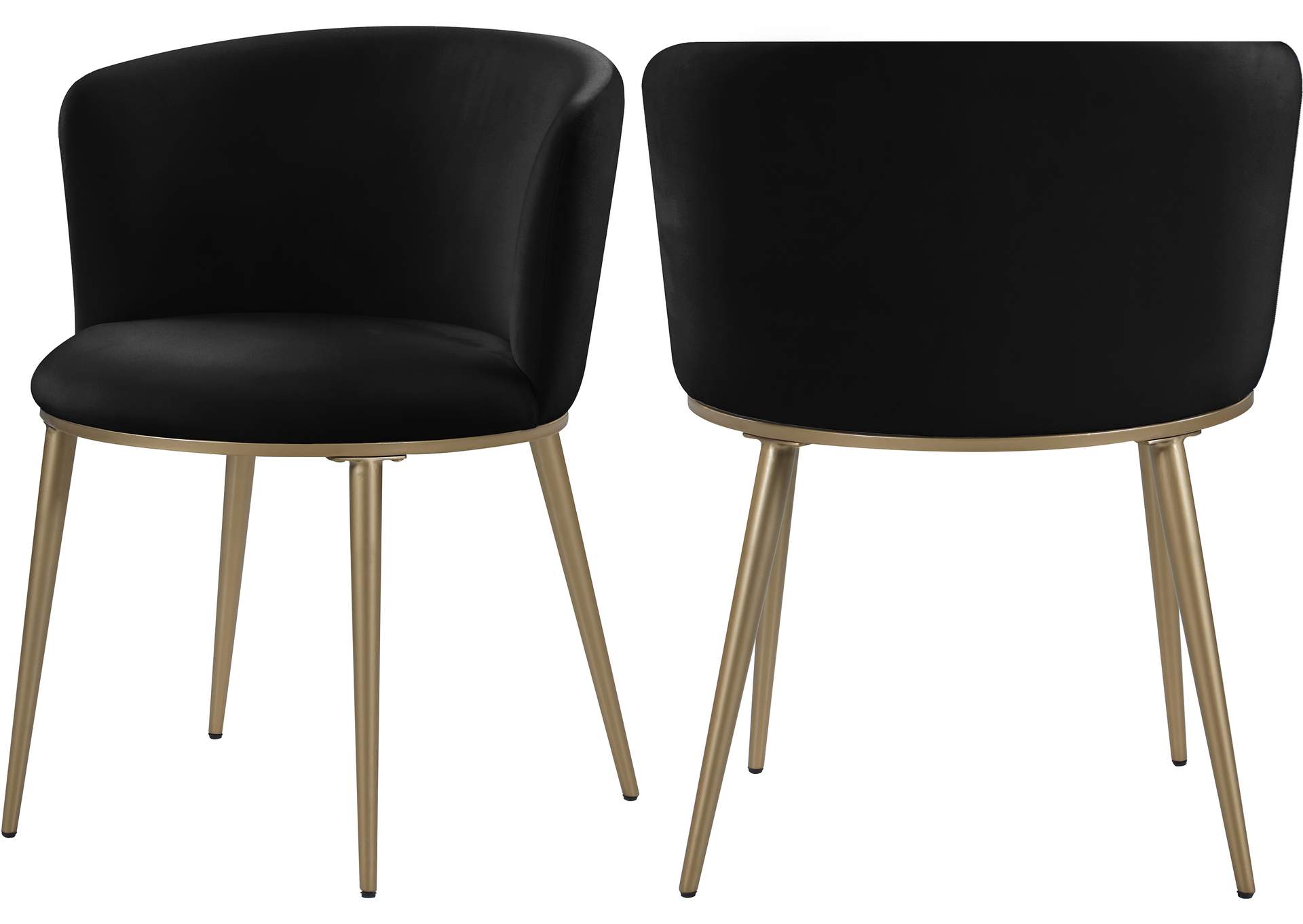 Skylar Black Velvet Dining Chair