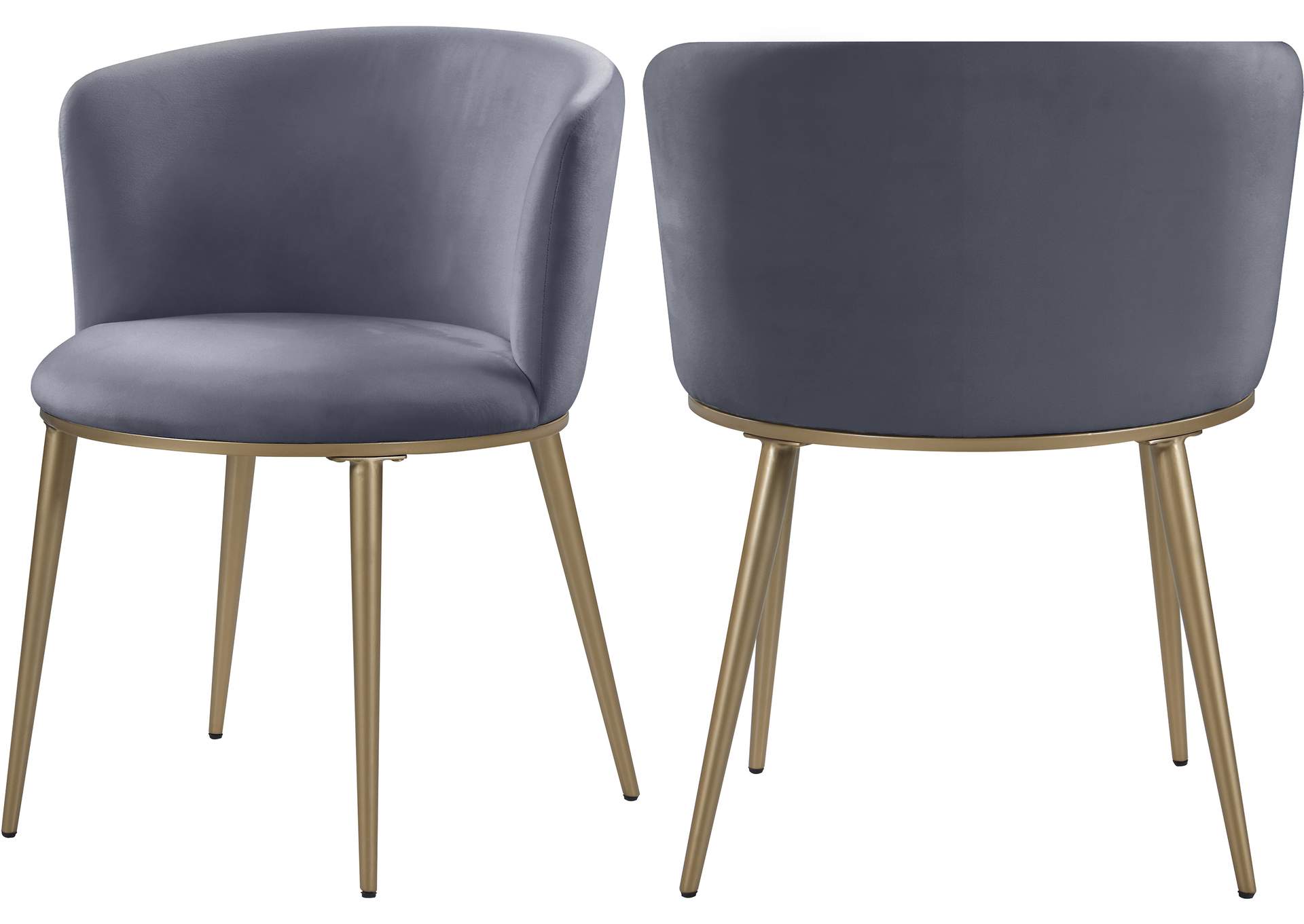 Skylar Grey Velvet Dining Chair