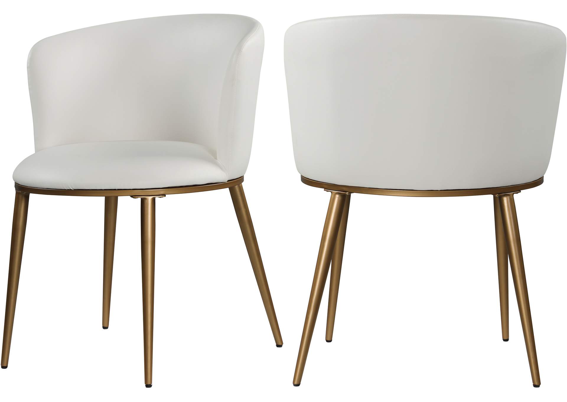 Skylar White Faux Leather Dining Chair