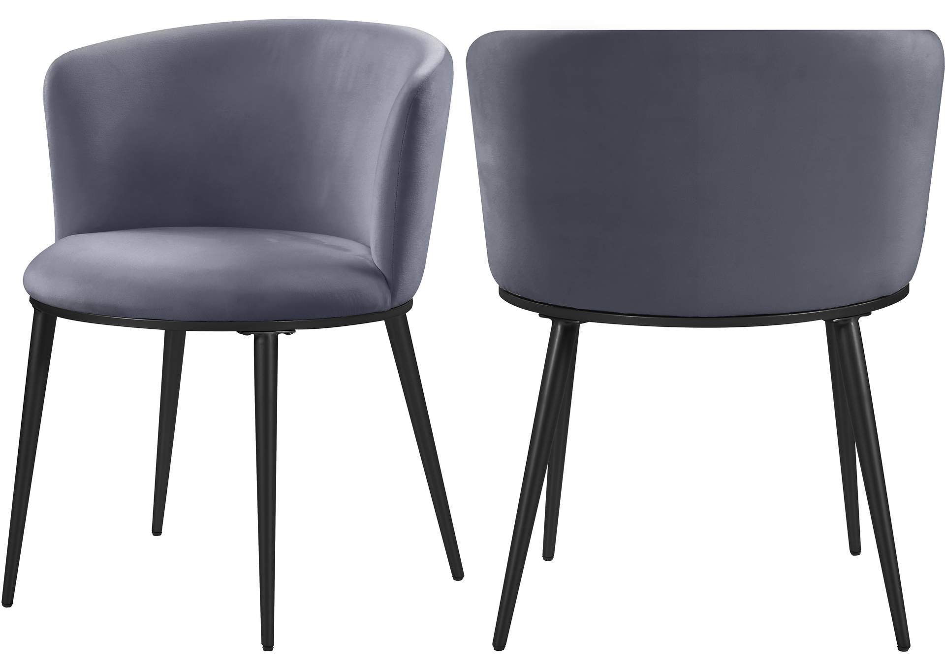 Skylar Grey Velvet Dining Chair