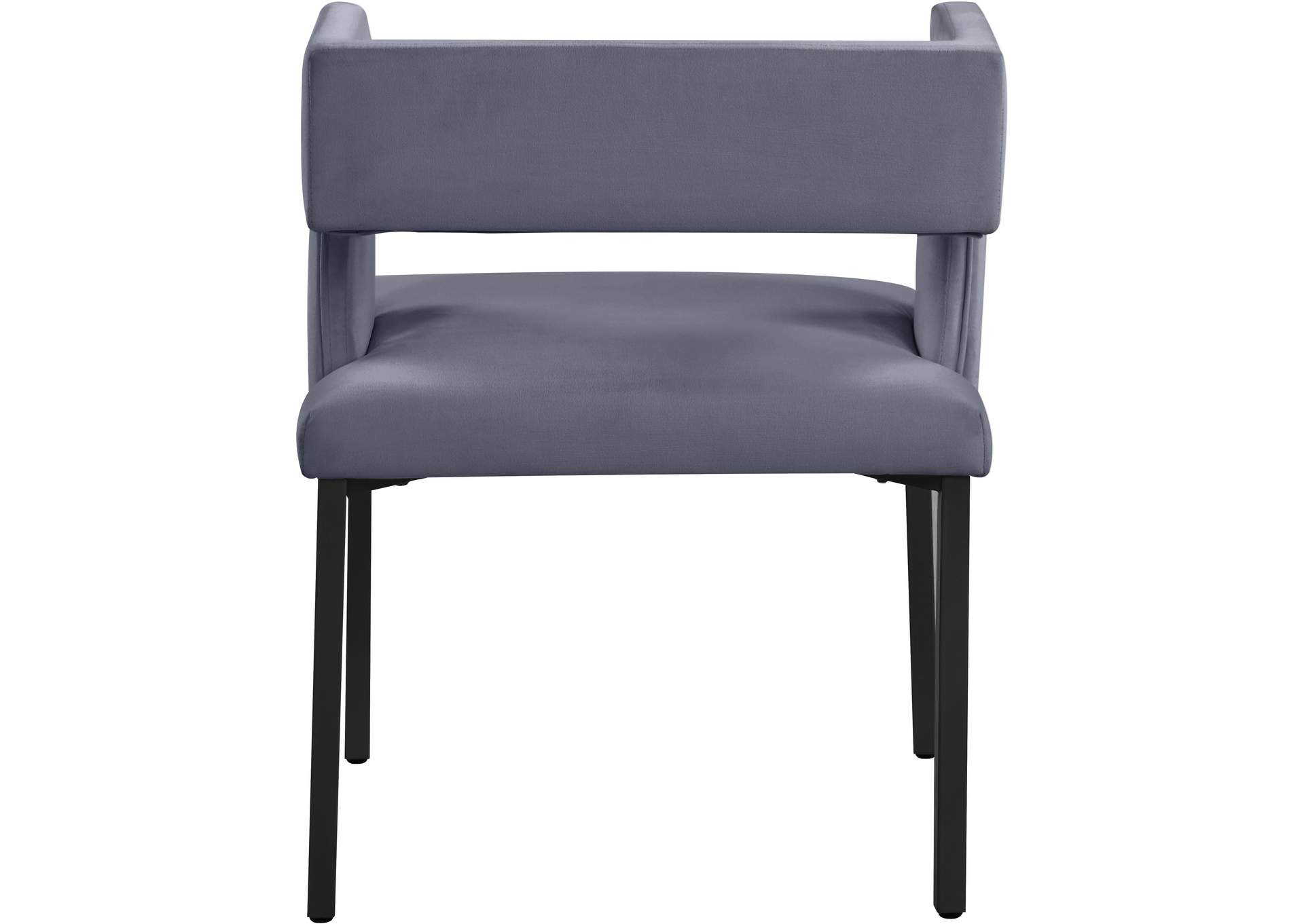 Caleb Grey Velvet Dining Chair