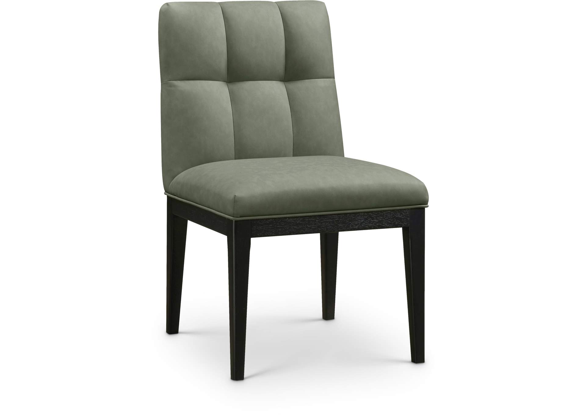 Adrian Green Vegan Leather Dining Side Chair image 1