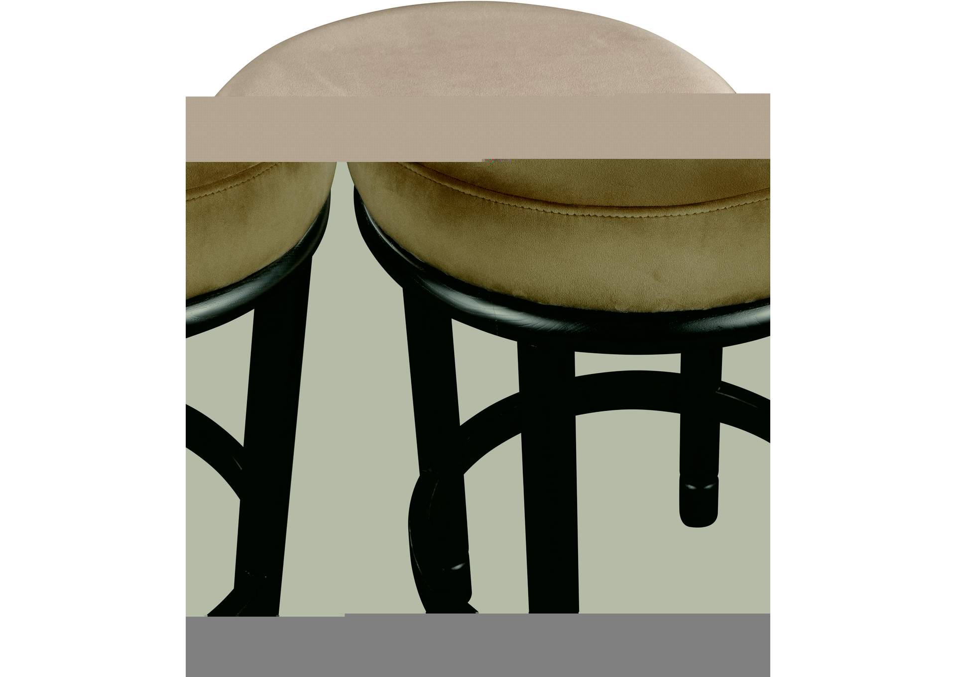 Monette Beige Velvet Counter Stool image 5