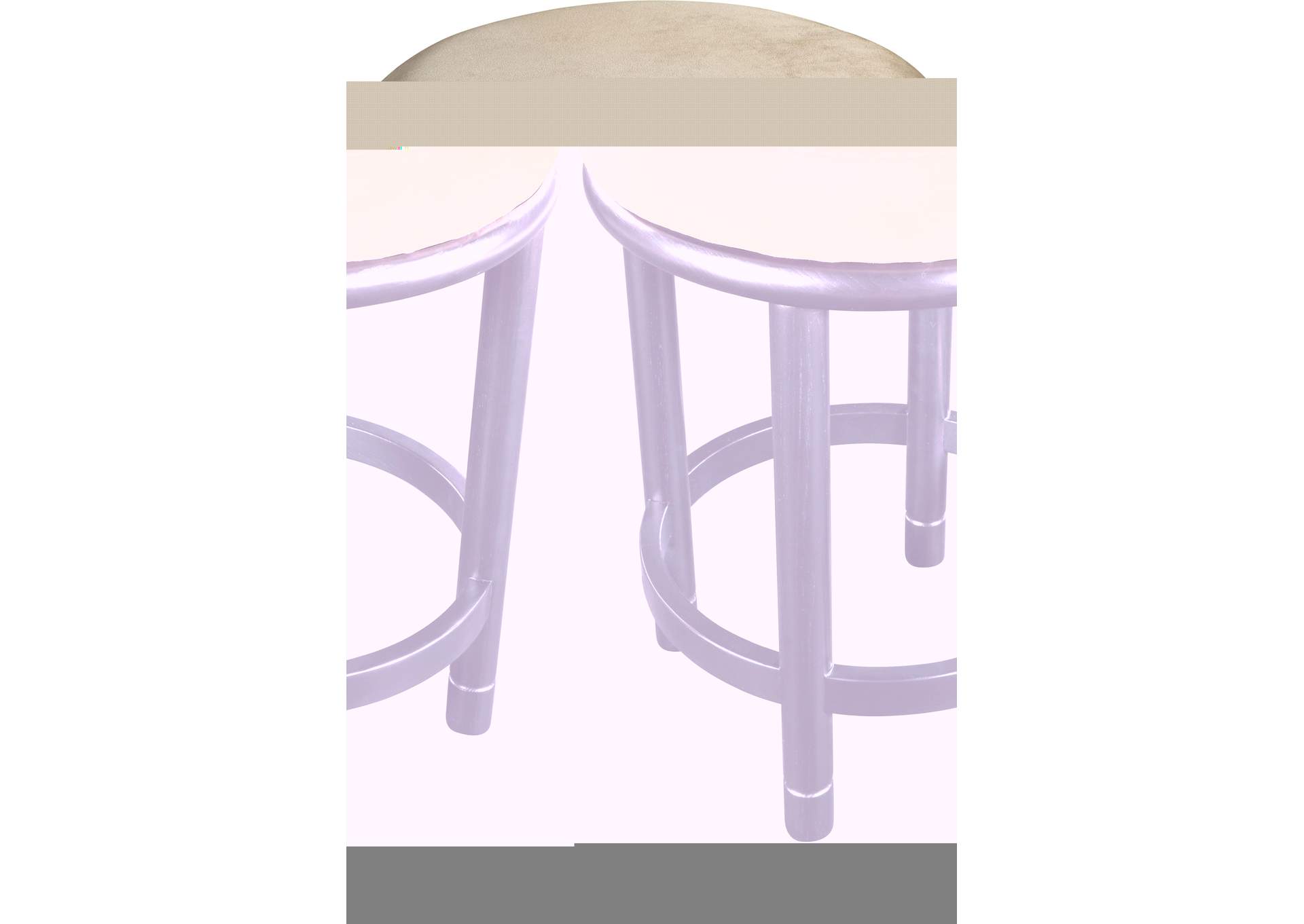 Monette Beige Velvet Counter Stool image 6