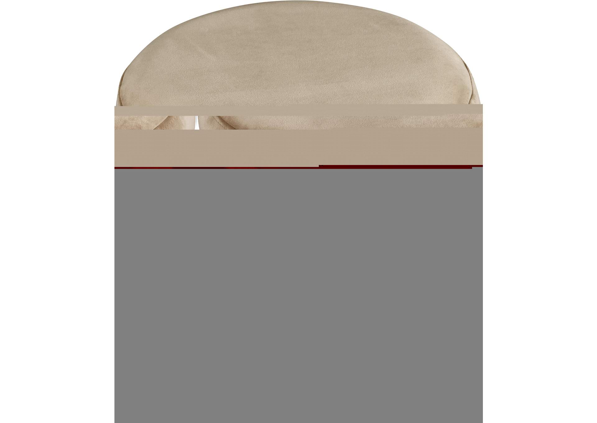 Monette Beige Velvet Counter Stool image 5