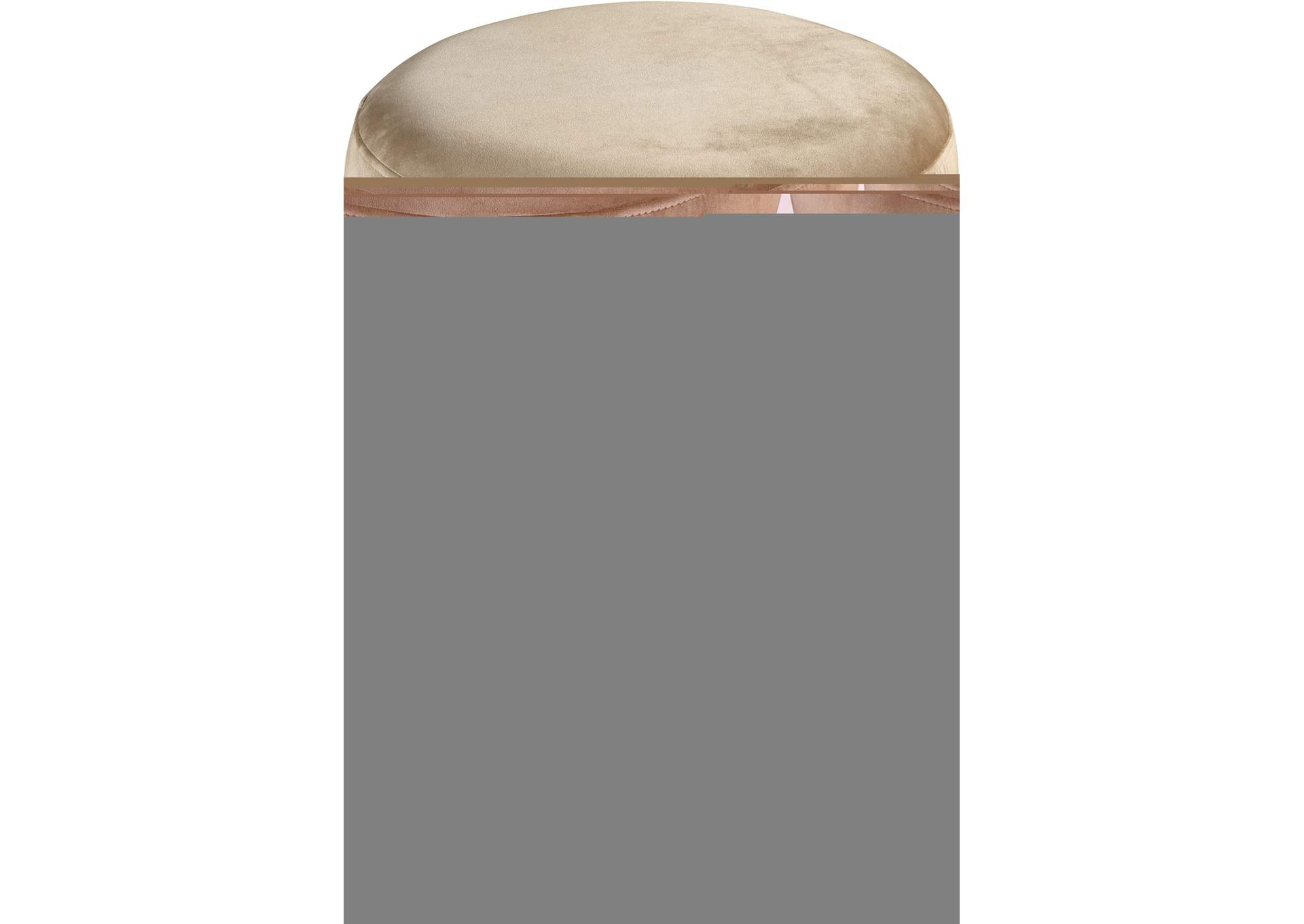 Monette Beige Velvet Counter Stool image 6