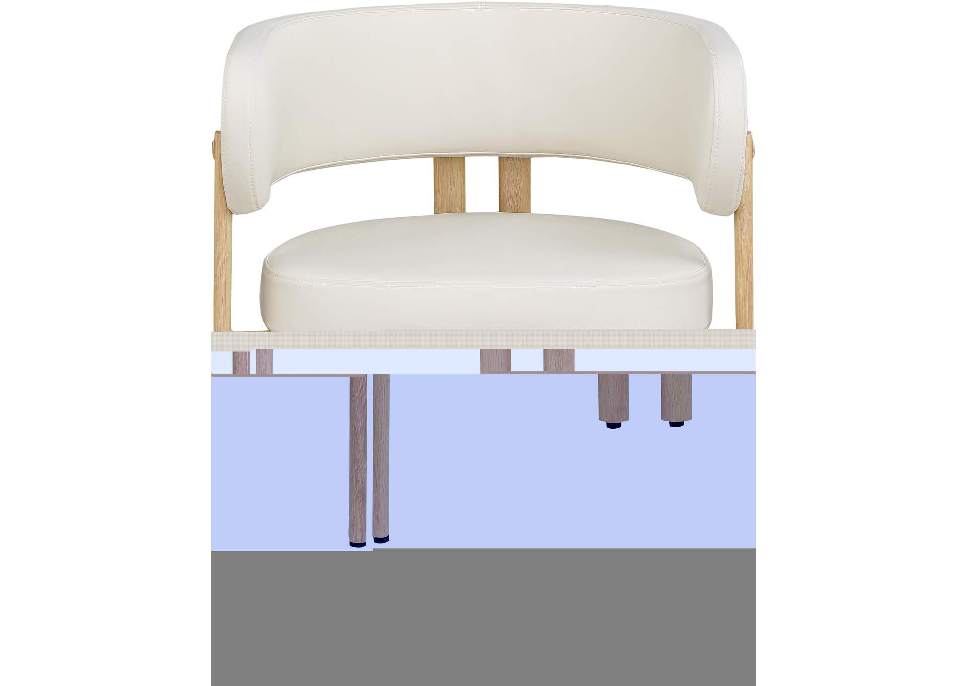 Gideon Cream Vegan Leather Dining Chair