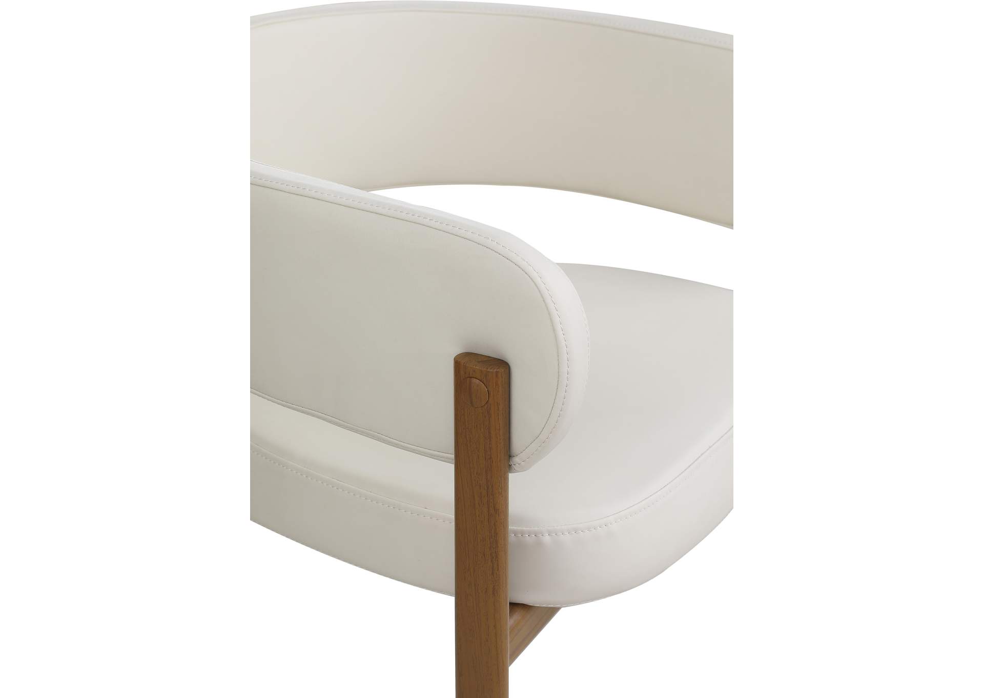 Gideon Cream Vegan Leather Dining Chair