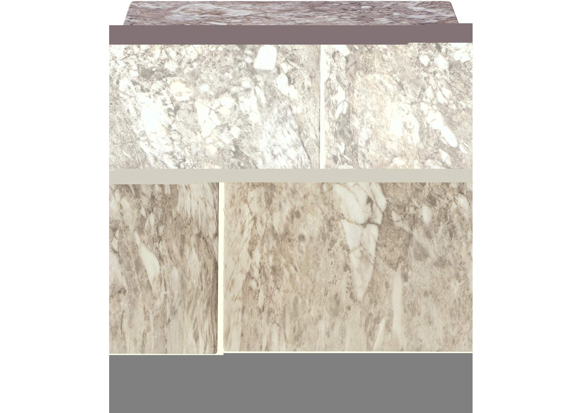 Piazza Brown Marble Finish Concrete End Table image 5
