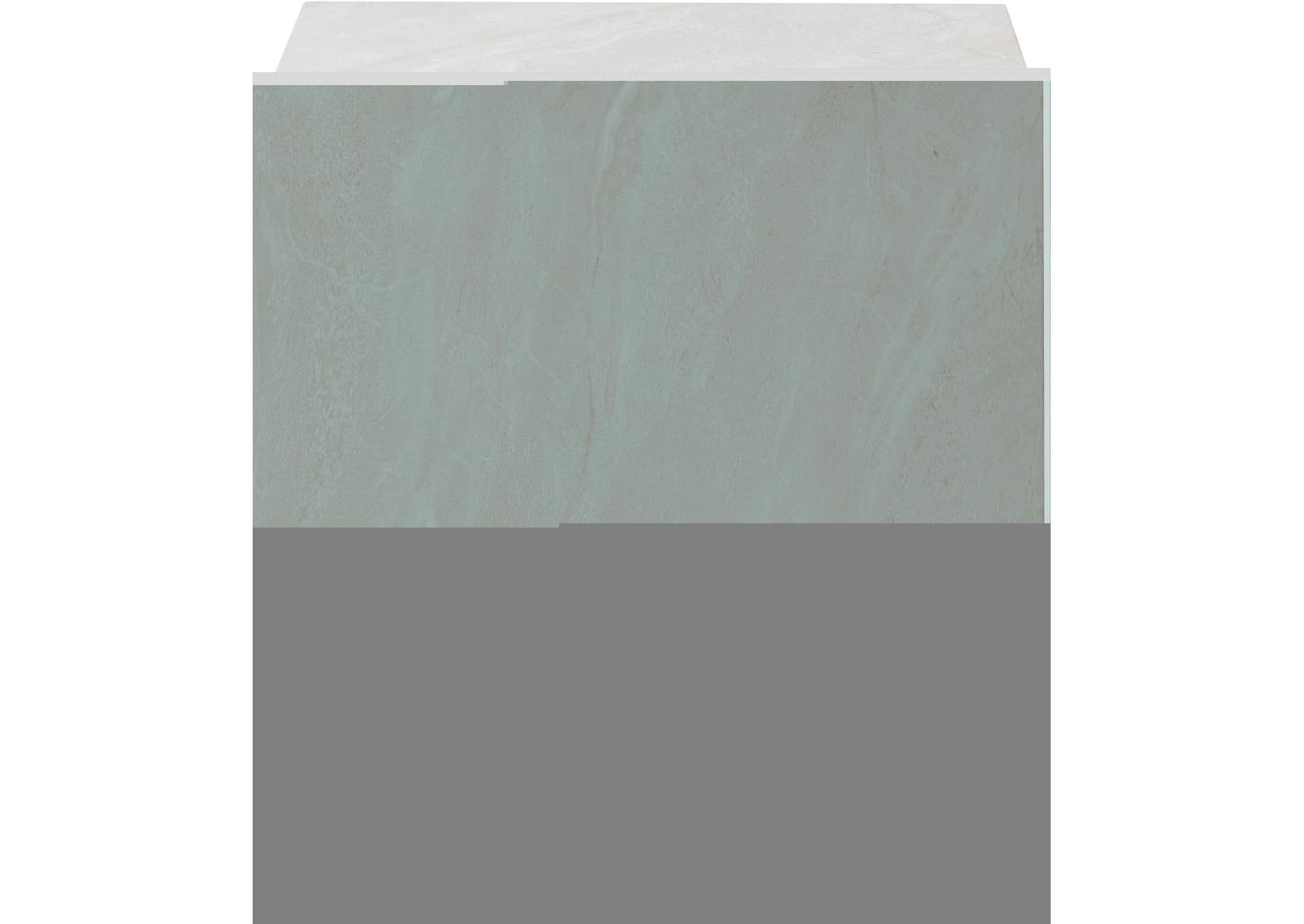 Piazza White Marble Finish Concrete End Table
