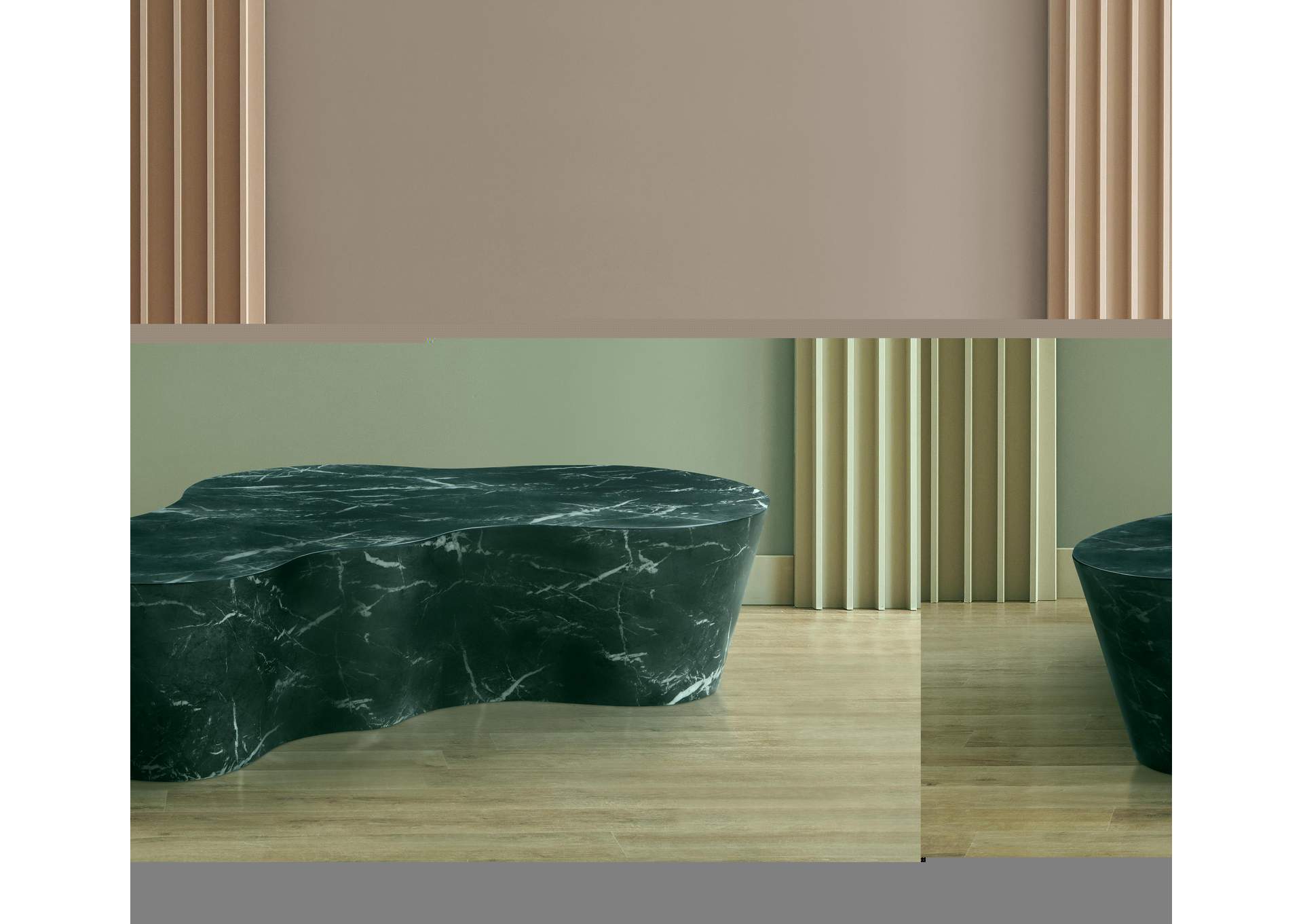 Monza Black Marble Finish Concrete Coffee Table