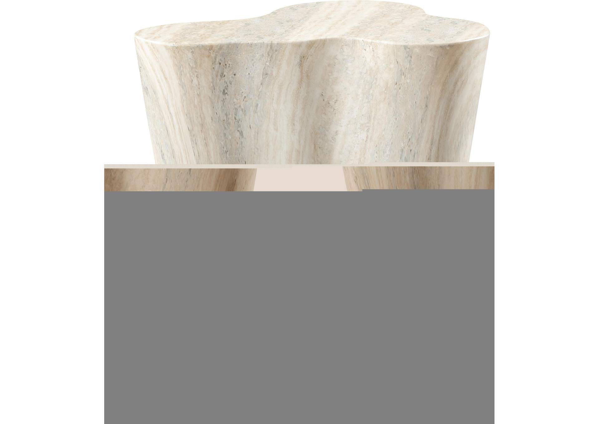 Monza Travertine Travertine Finish Concrete End Table