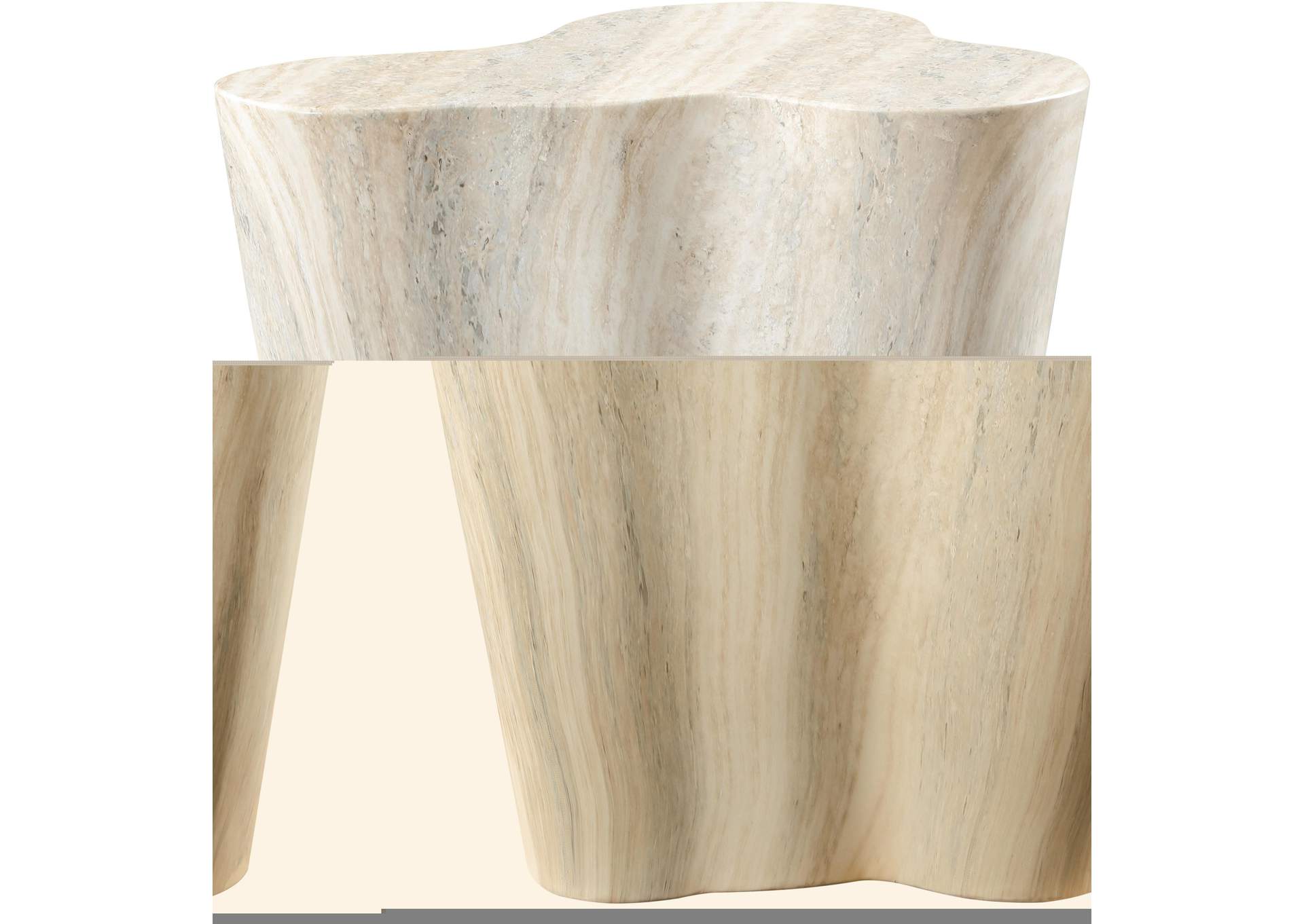 Monza Travertine Travertine Finish Concrete End Table