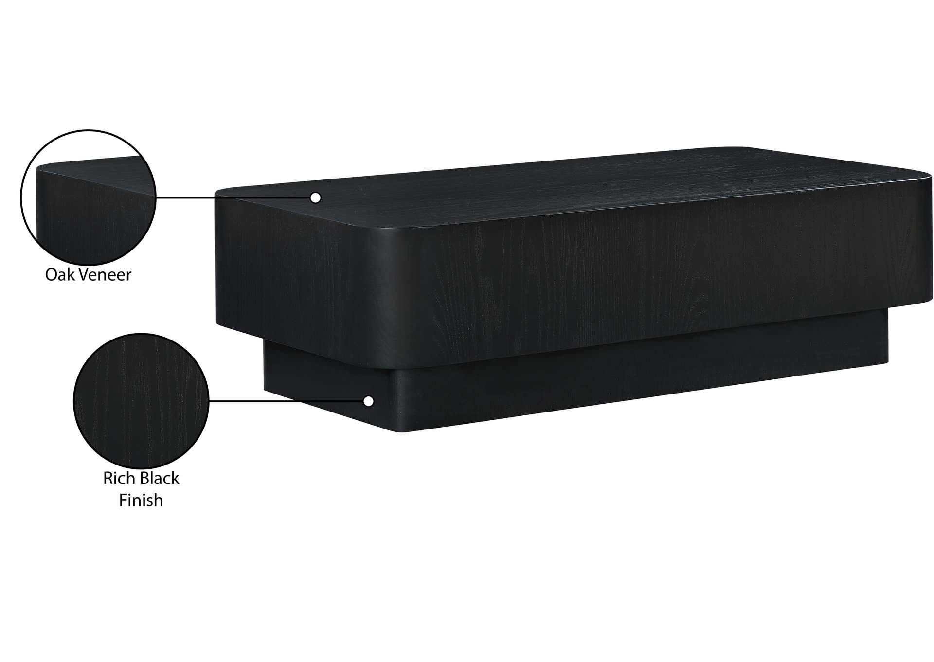 Oakmont Black Coffee Table