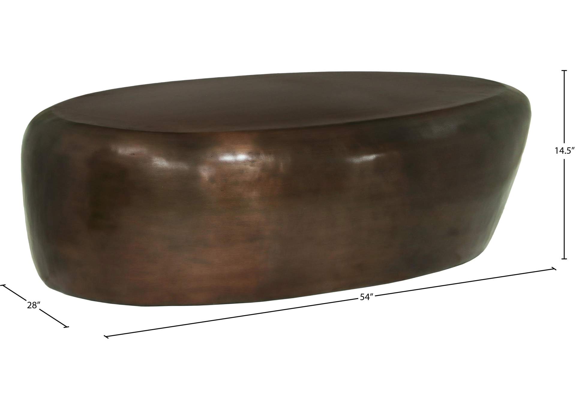 Capsule Brown Aluminum Coffee Table image 7