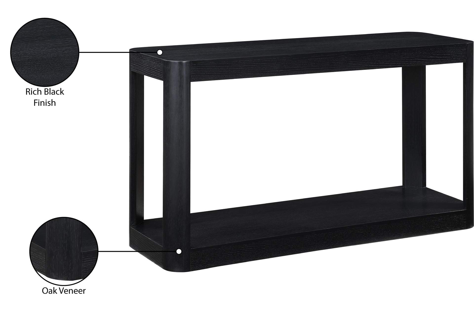 Reeves Black Console Table image 8