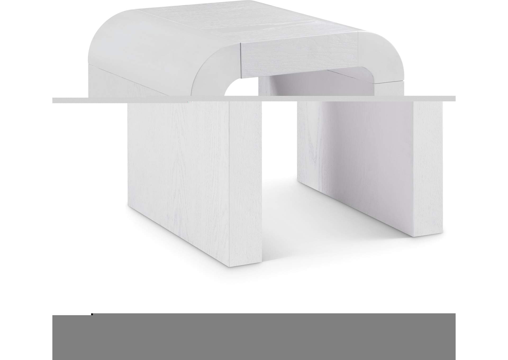 Toulon White Oak Veneer End Table image 1