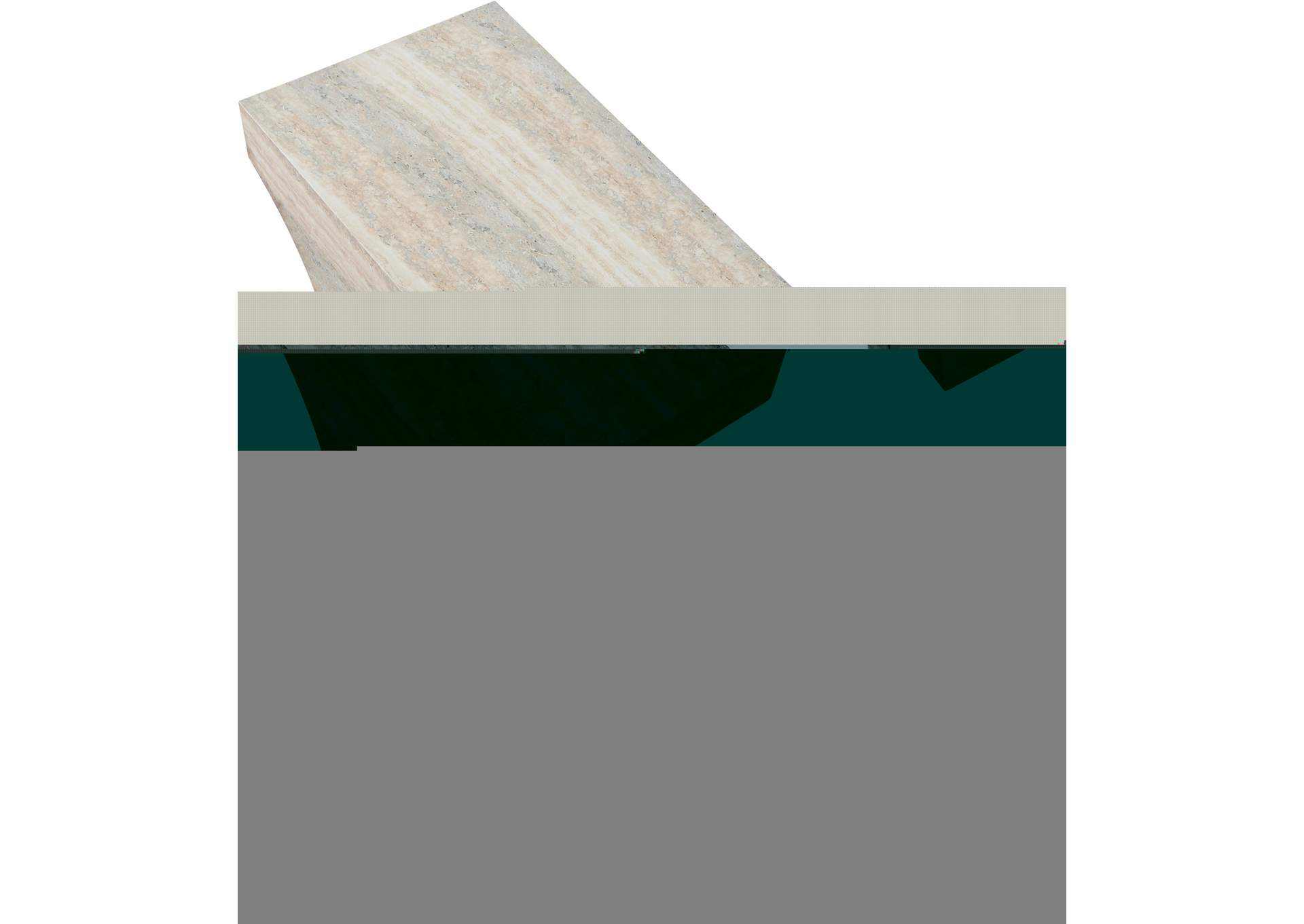 Pomezia Travertine Travertine Finish Concrete Console Table