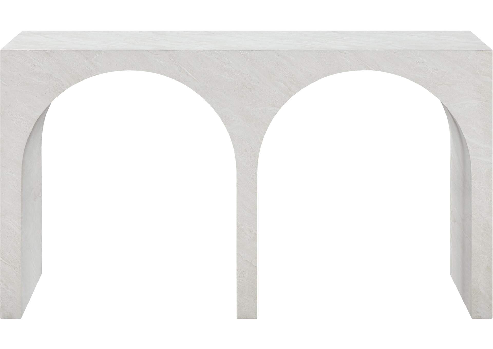 Faenza White Marble Finish Concrete Console Table