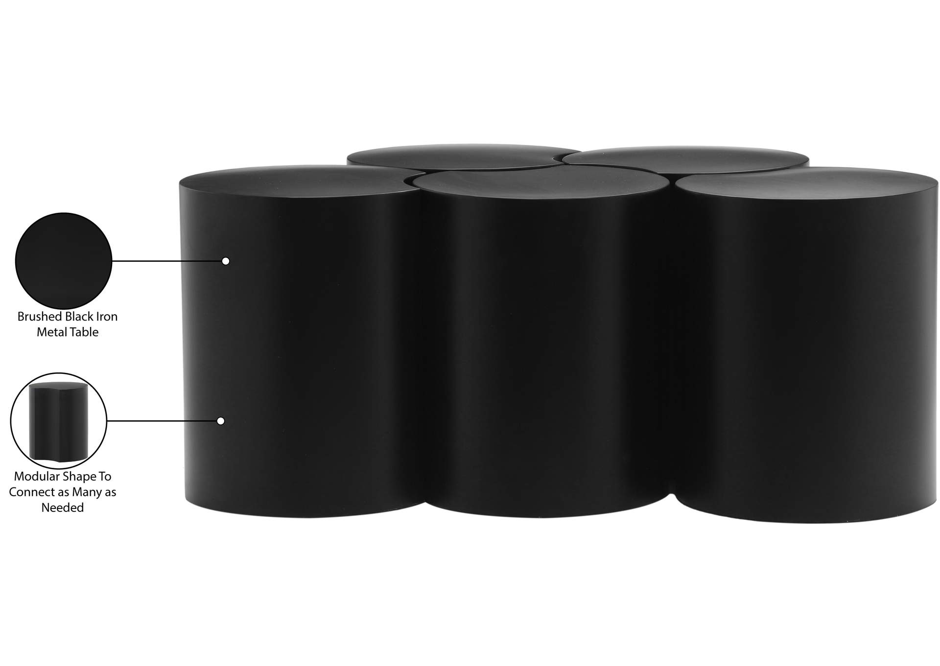 Dimple Black Coffee Table image 7