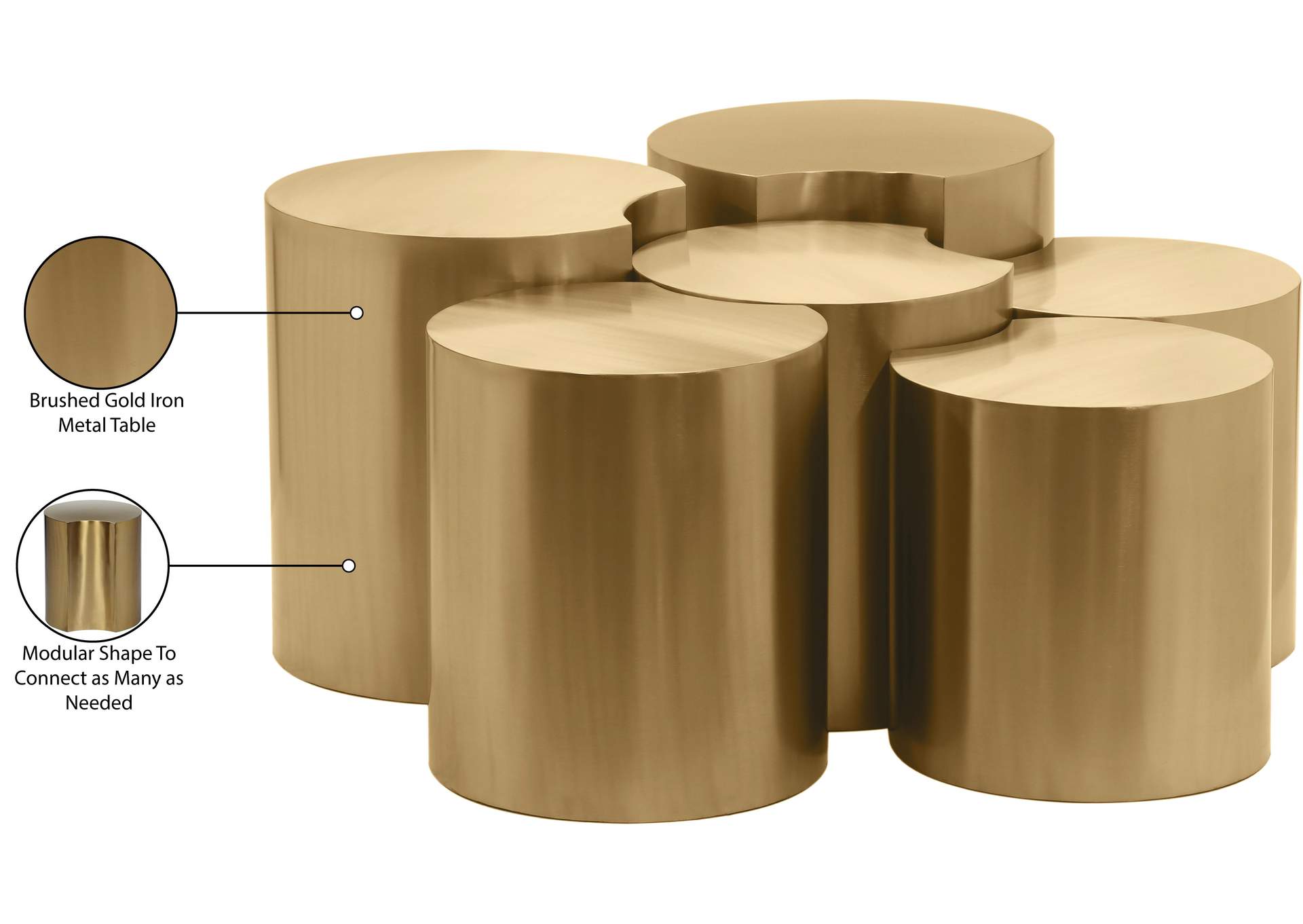 Dimple Gold Coffee Table image 6