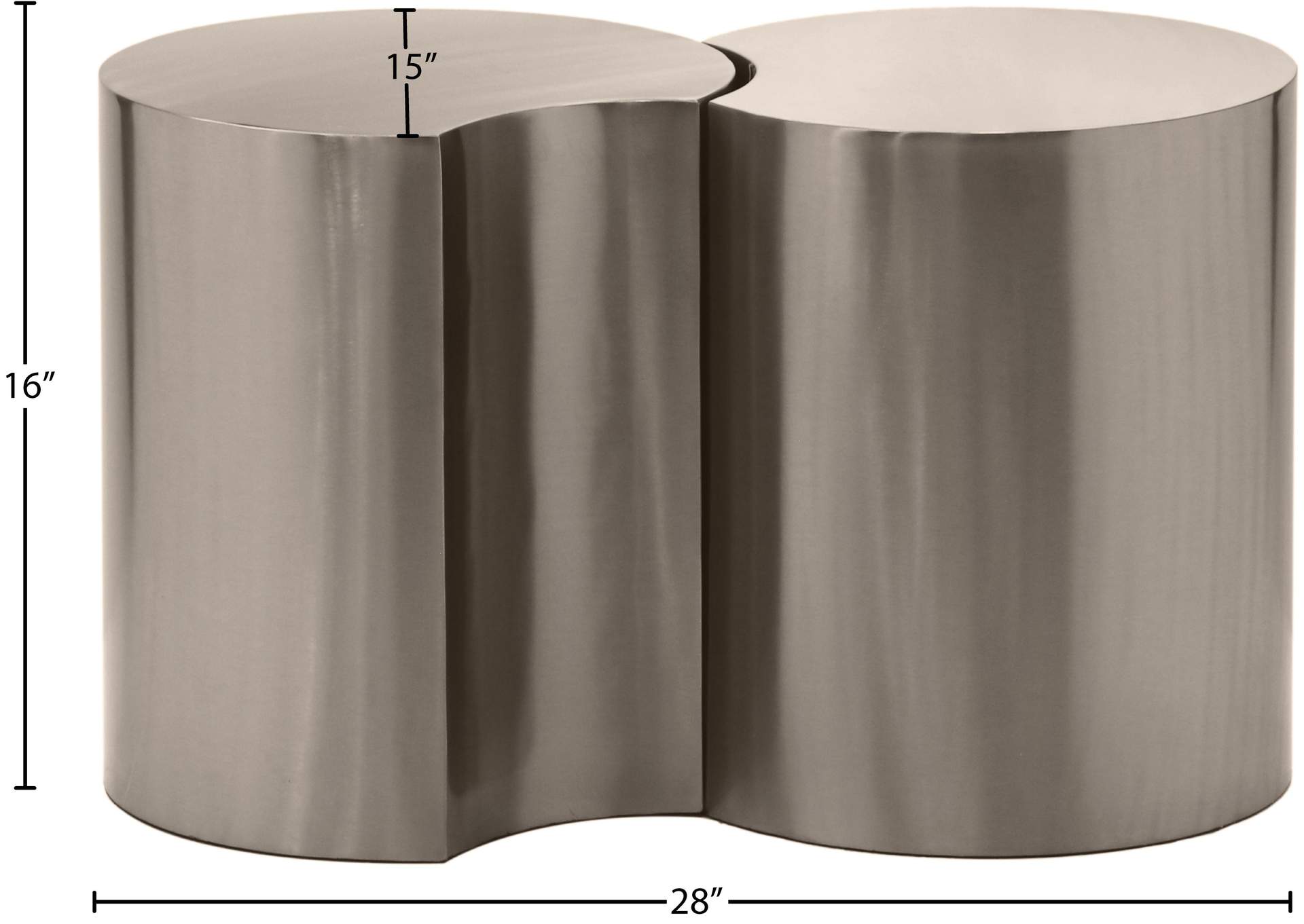 Dimple Silver End Table