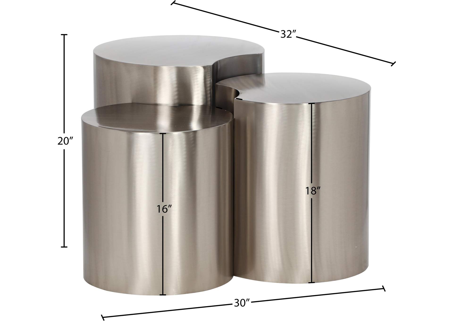 Dimple Silver End Table
