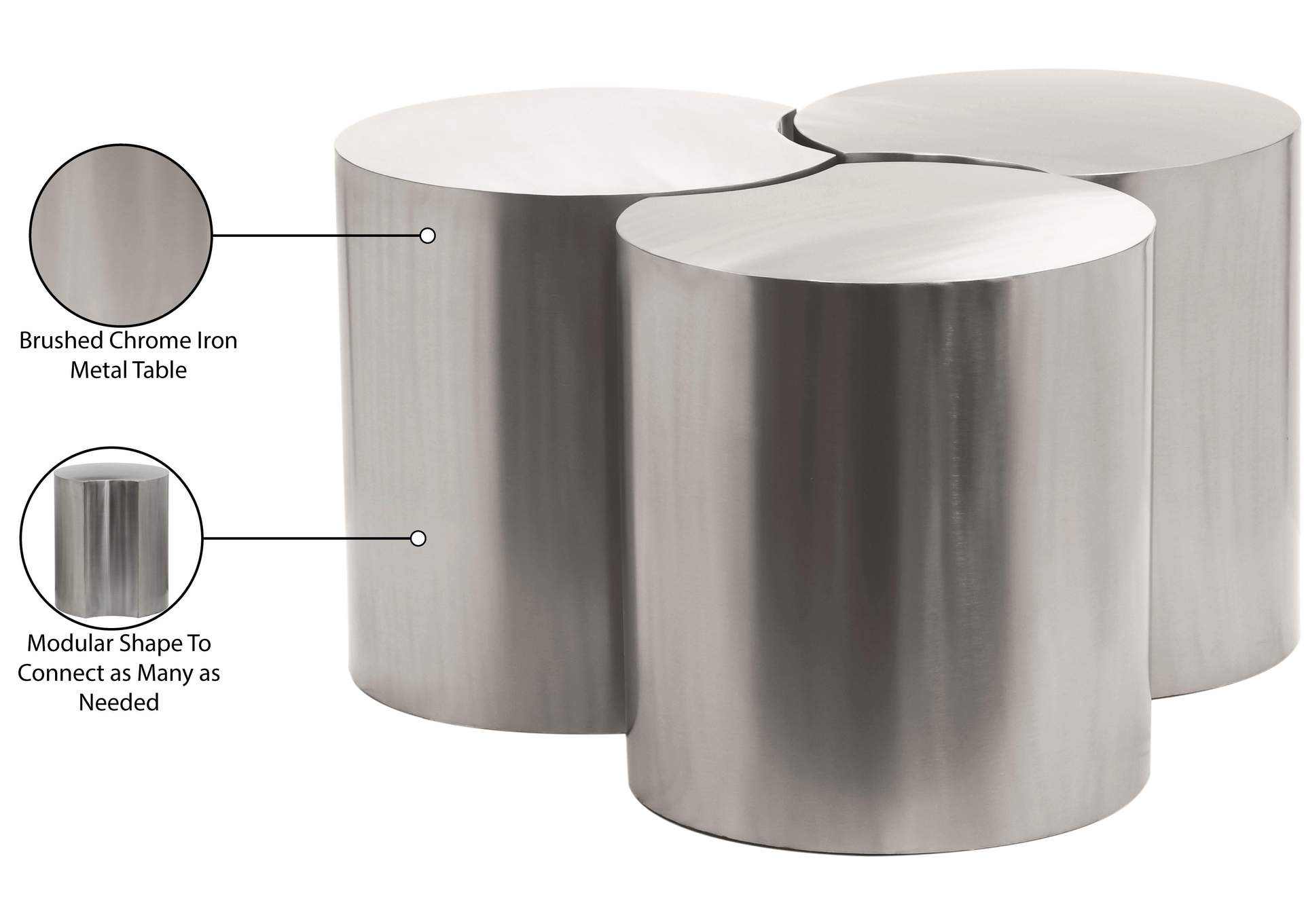 Dimple Silver Coffee Table image 7