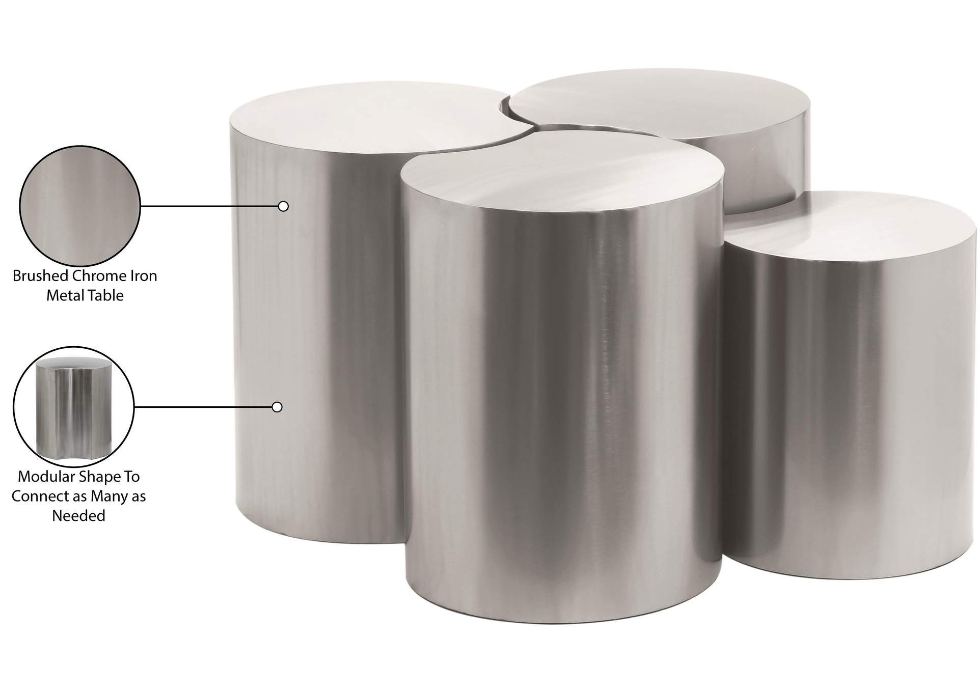 Dimple Silver Coffee Table