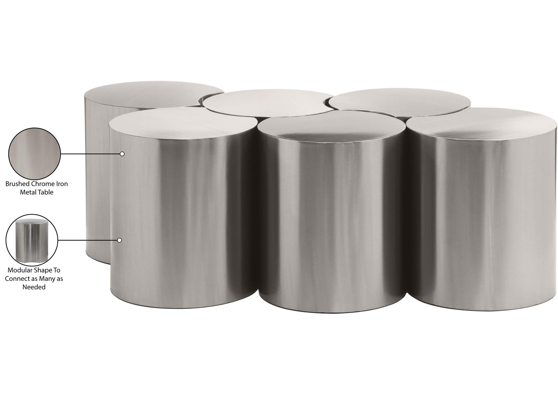 Dimple Silver Coffee Table image 7