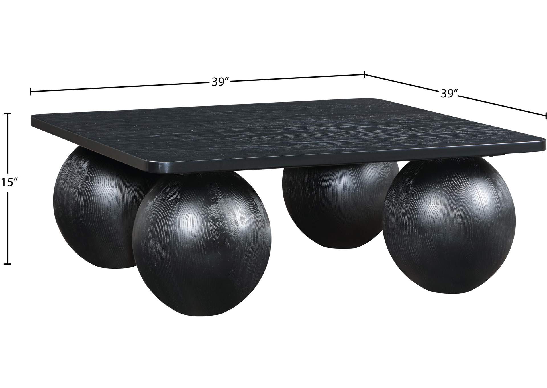 Fitch Black Oak Veneer Coffee Table image 7