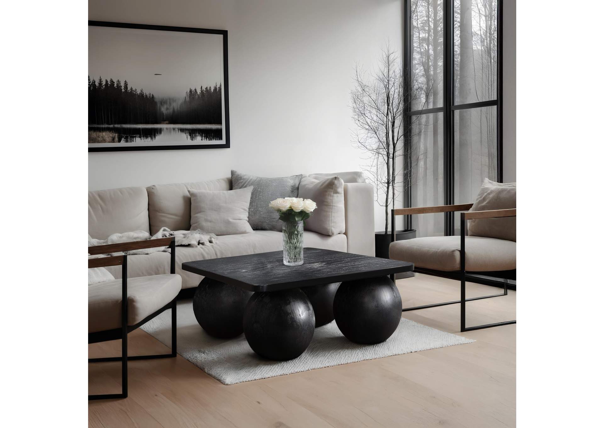 Fitch Black Oak Veneer Coffee Table image 3