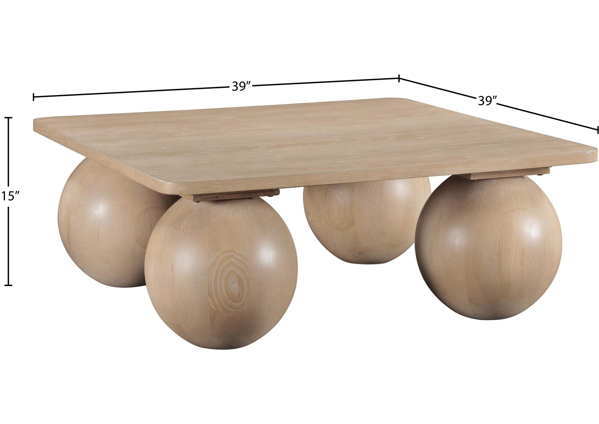 Fitch Natural Oak Veneer Coffee Table image 7