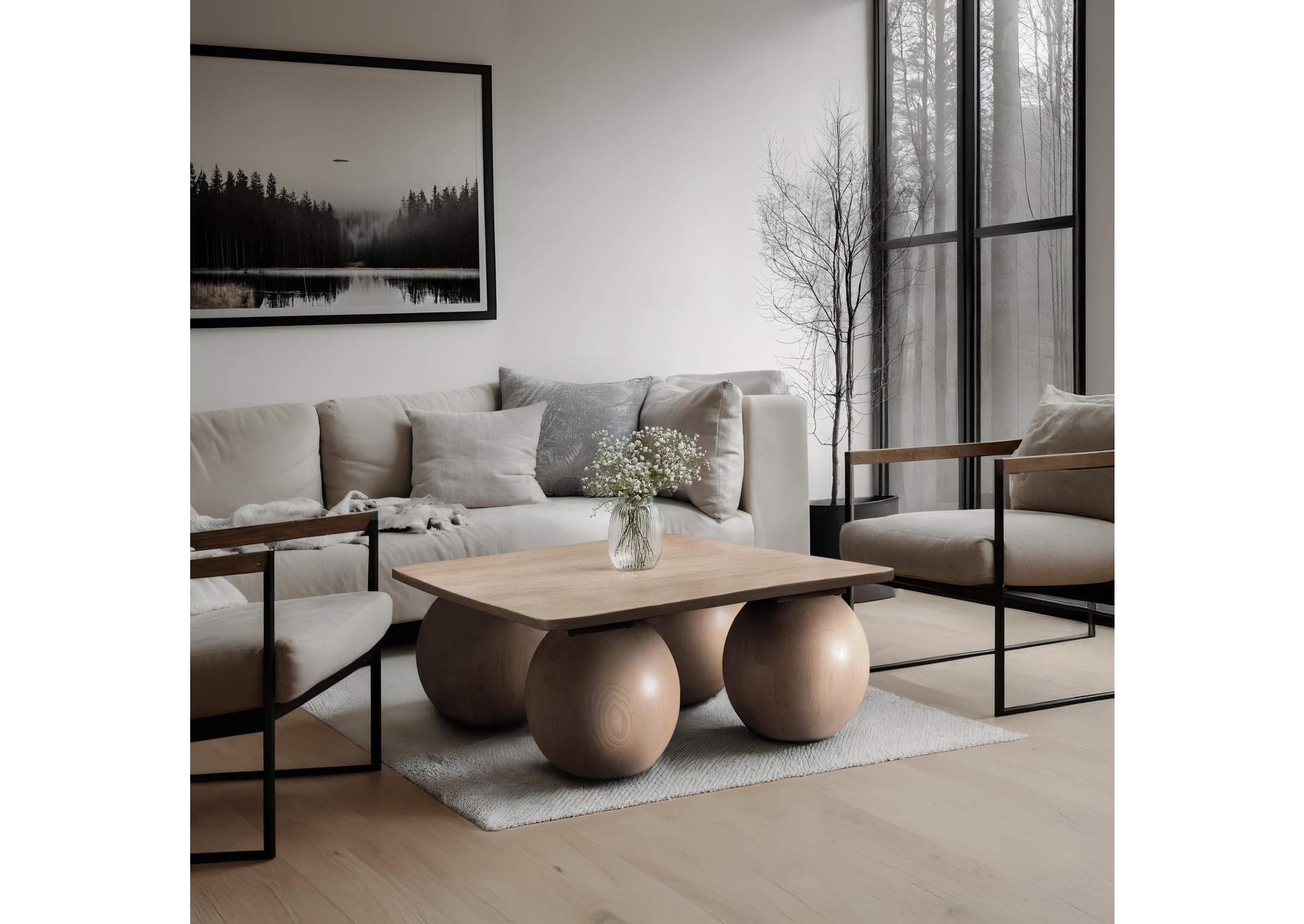 Fitch Natural Oak Veneer Coffee Table image 3